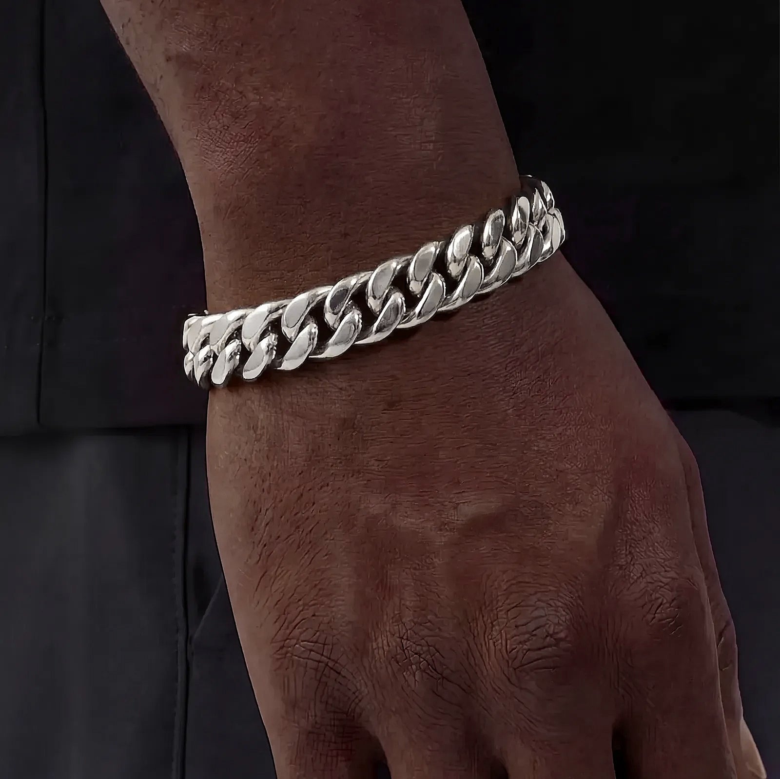 Cuban Link Bracelet (12mm) - Silver