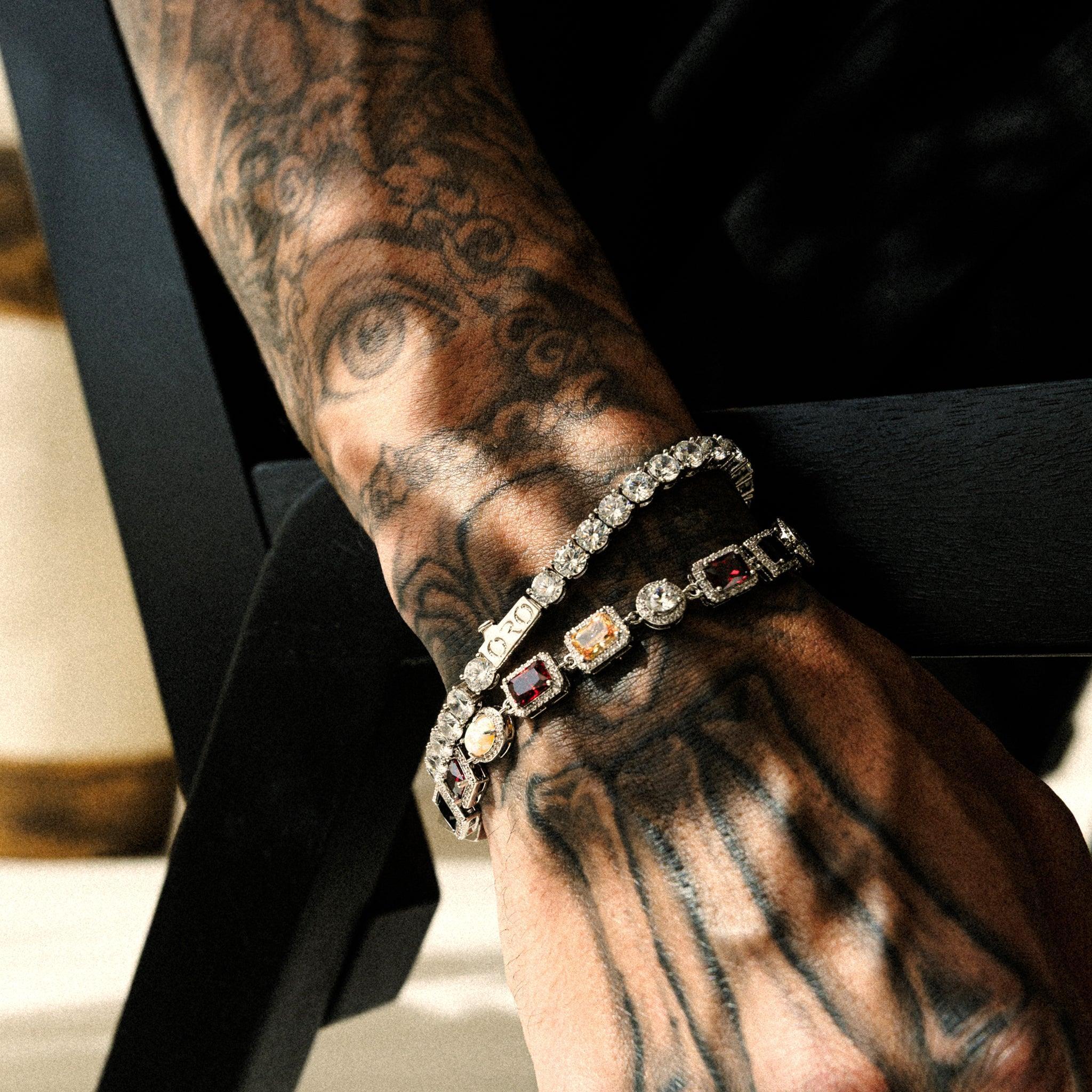 Royal Gemstone Bracelet - Silver