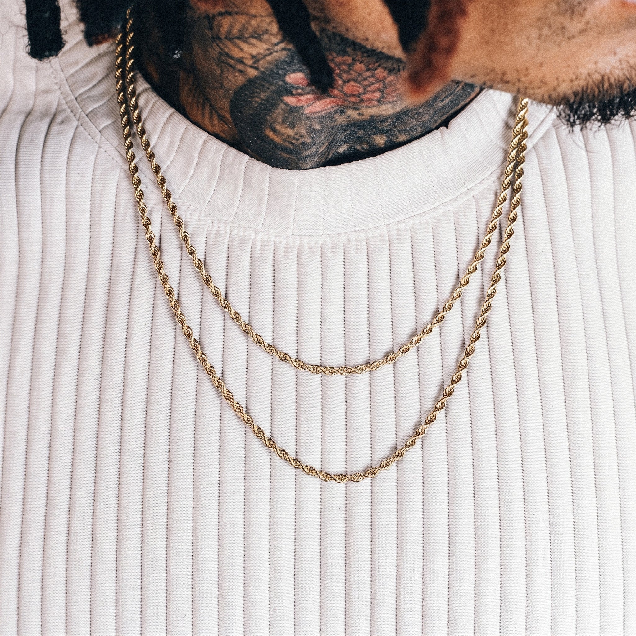 Rope Chain Stack (3mm) - Gold