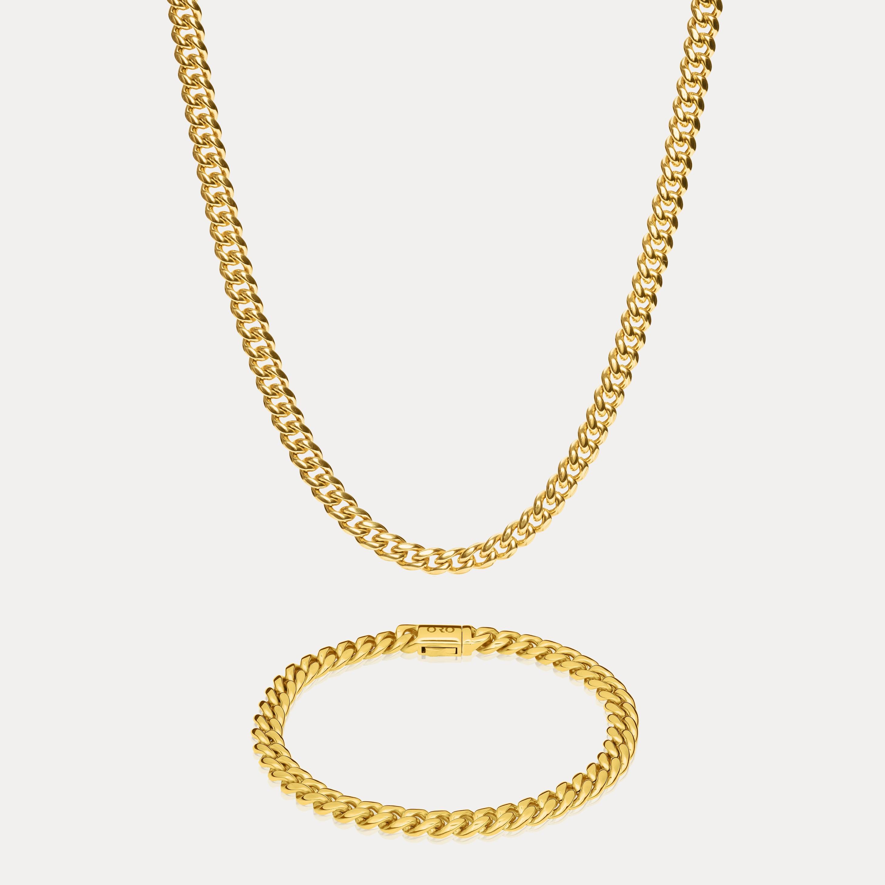 Cuban Link Set (6mm) - Gold