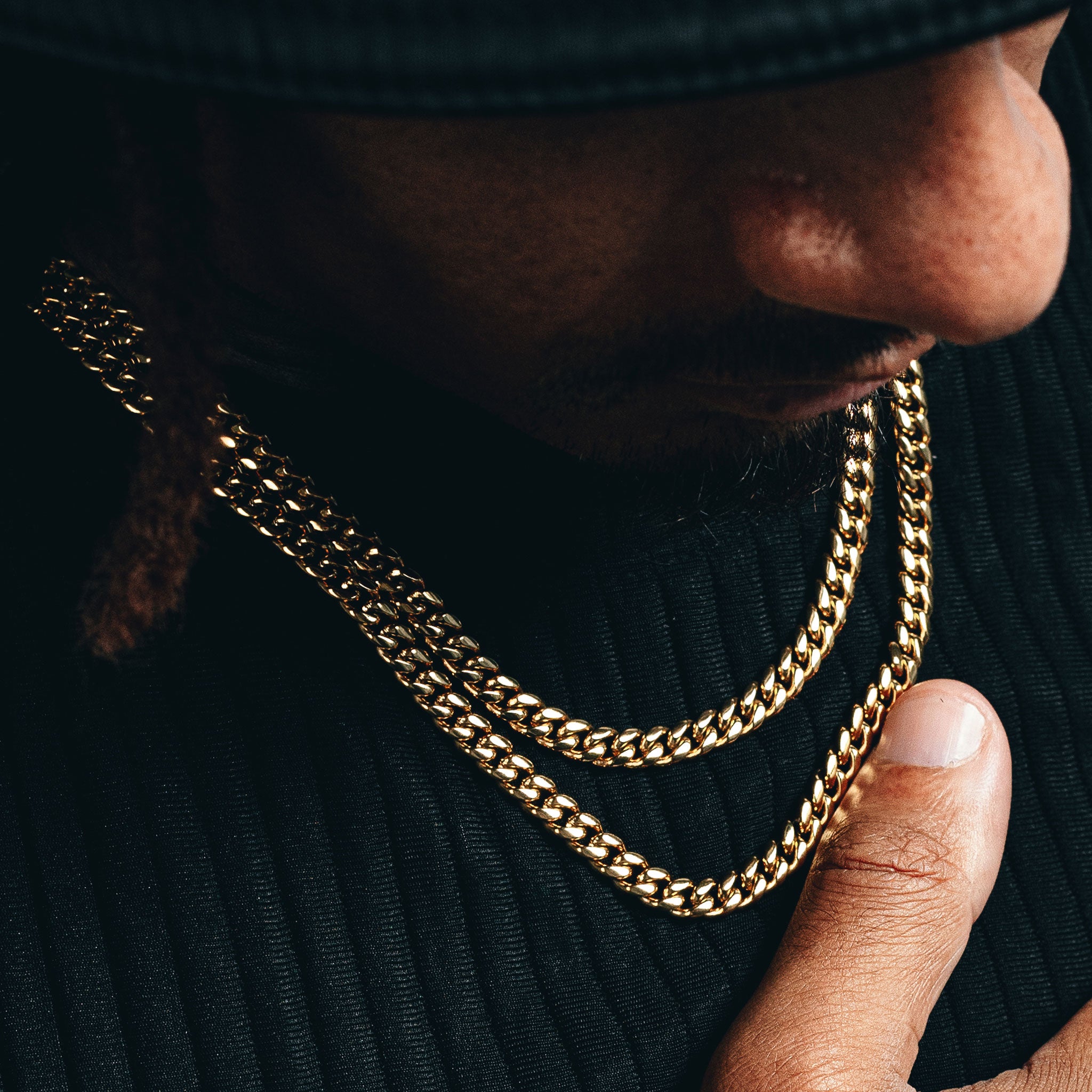 Cuban Link Chain Stack (6mm) - Gold