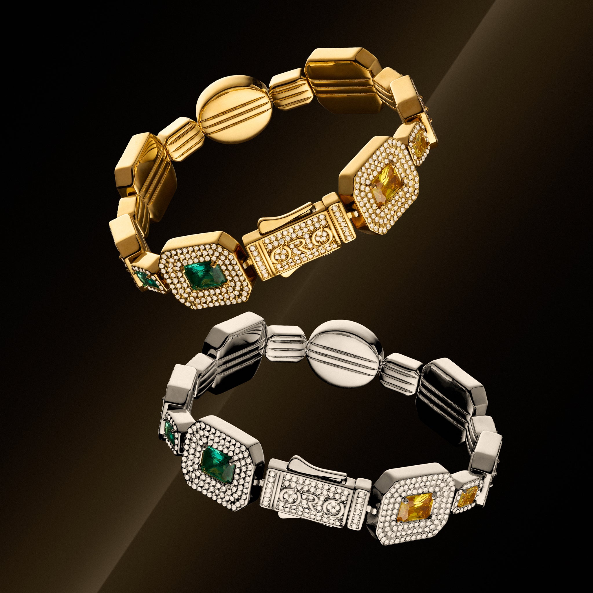 Echelon Gemstone Bracelet - Gold