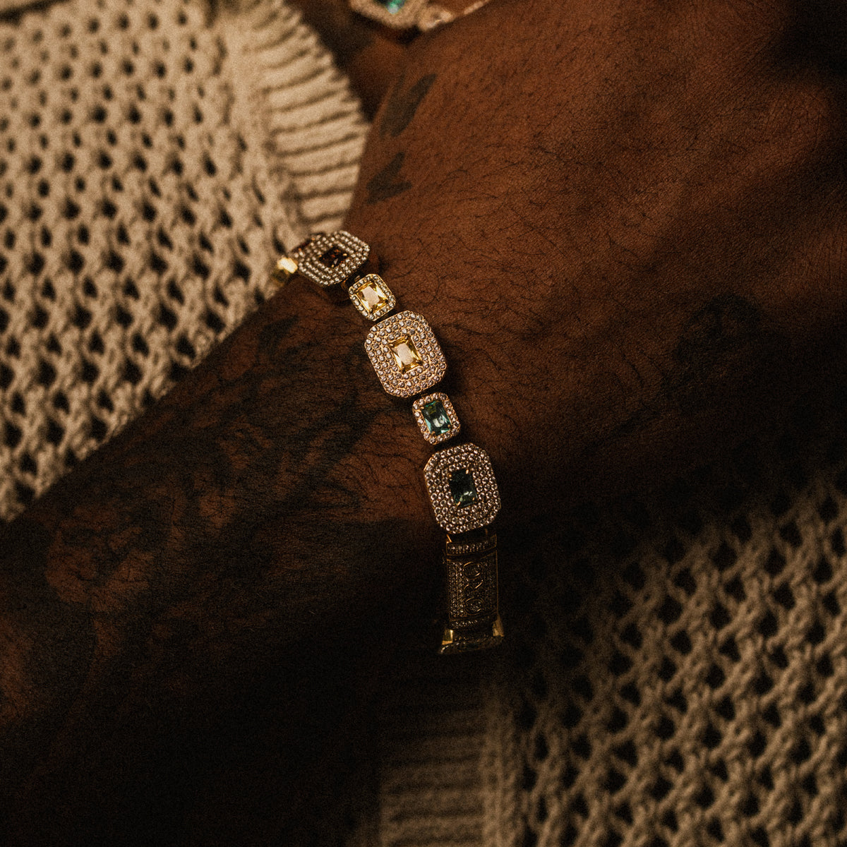 Echelon Gemstone Bracelet - Gold