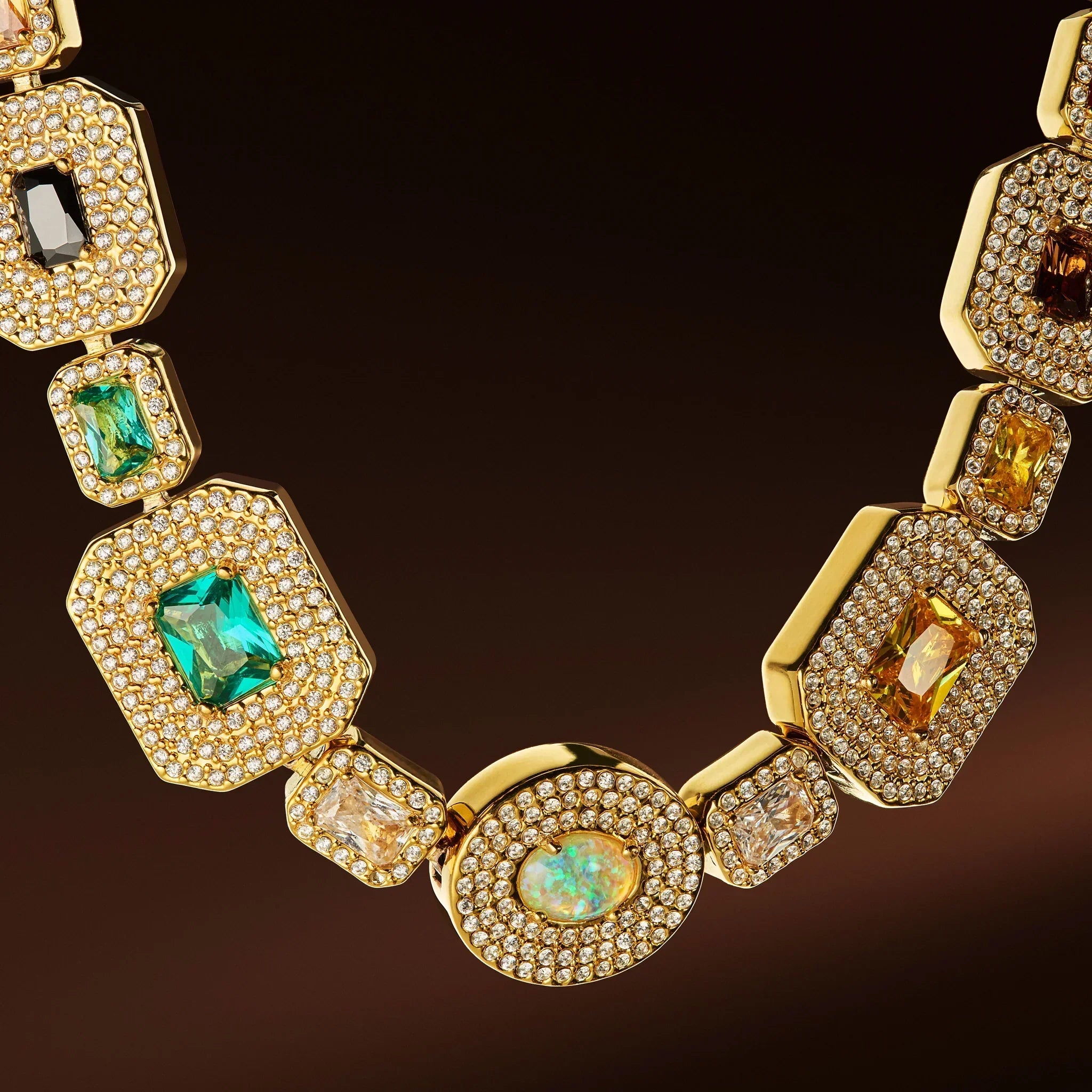 Echelon Gemstone Chain - Gold