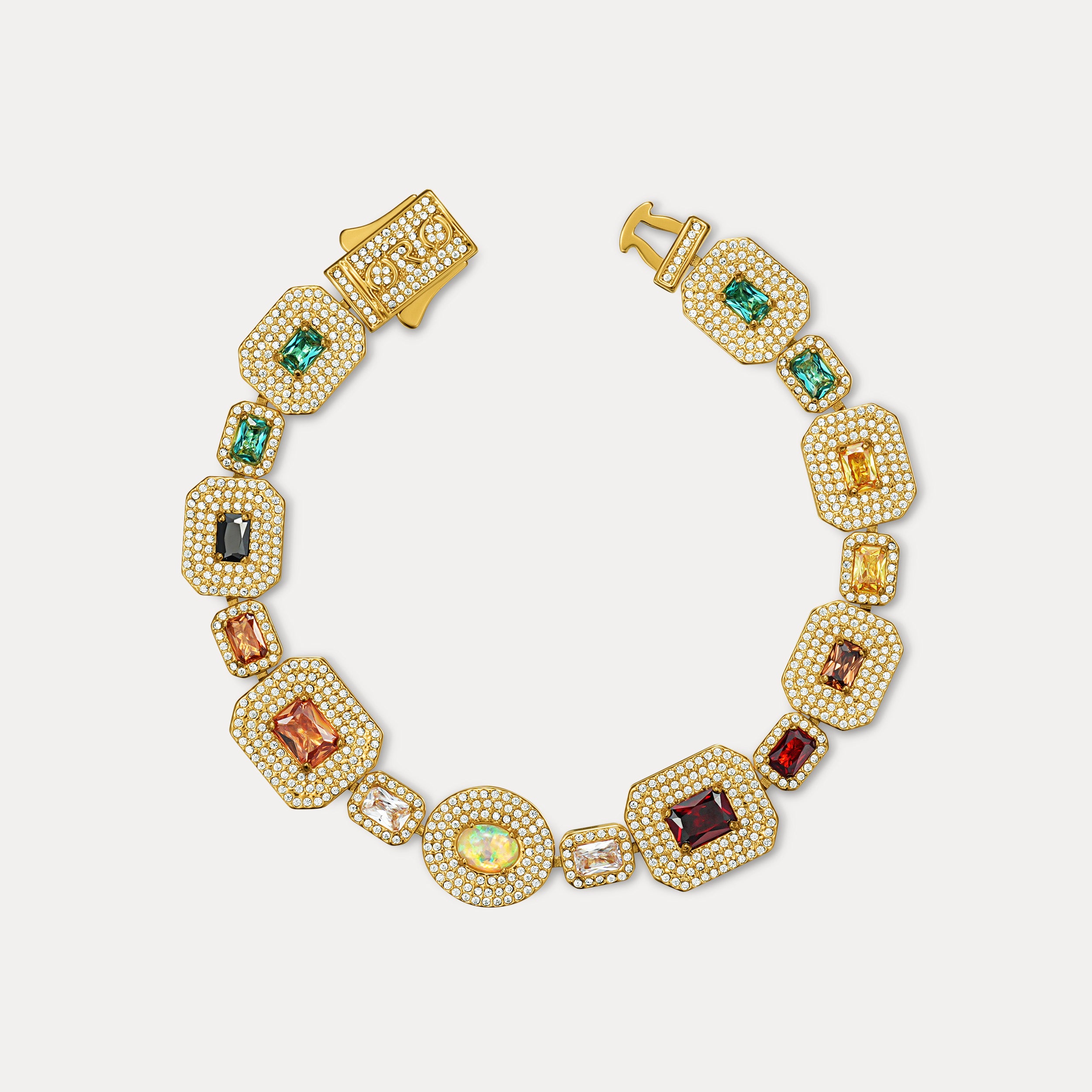 Echelon Gemstone Bracelet - Gold