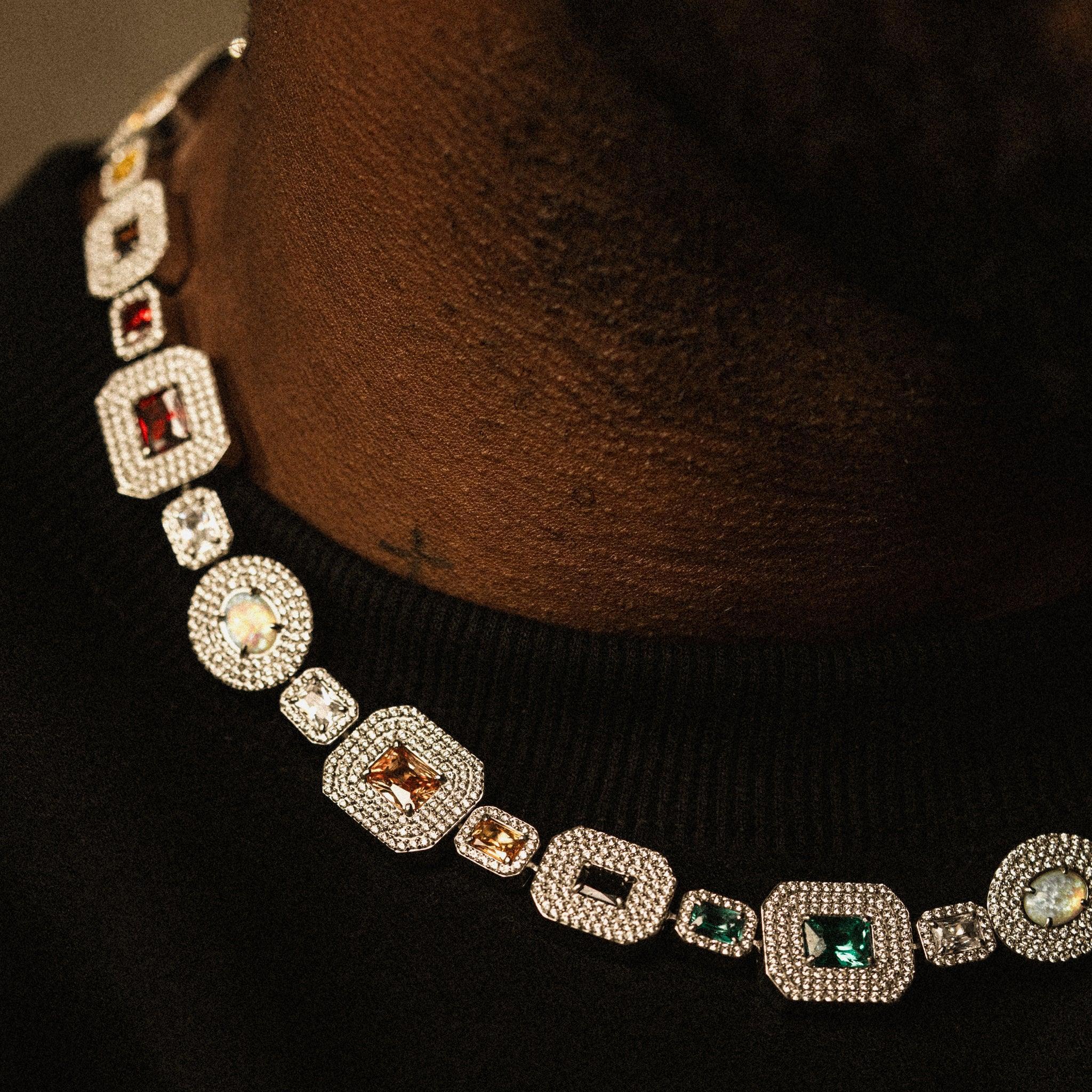 Echelon Gemstone Chain - Silver