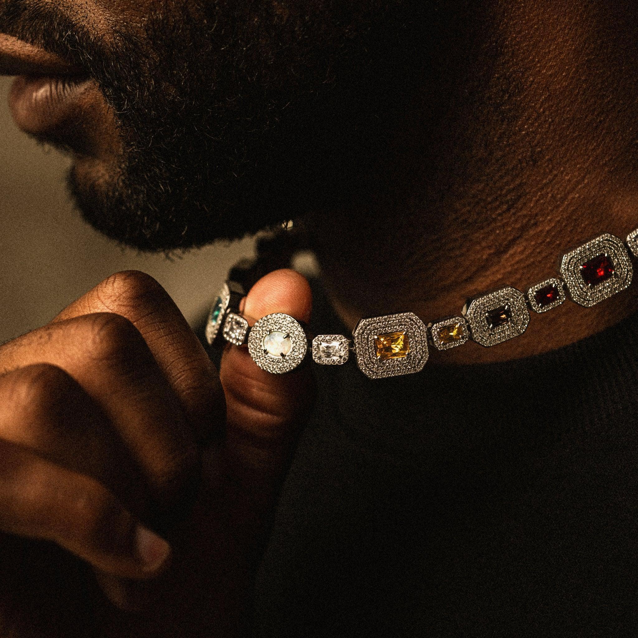 Echelon Gemstone Chain - Silver