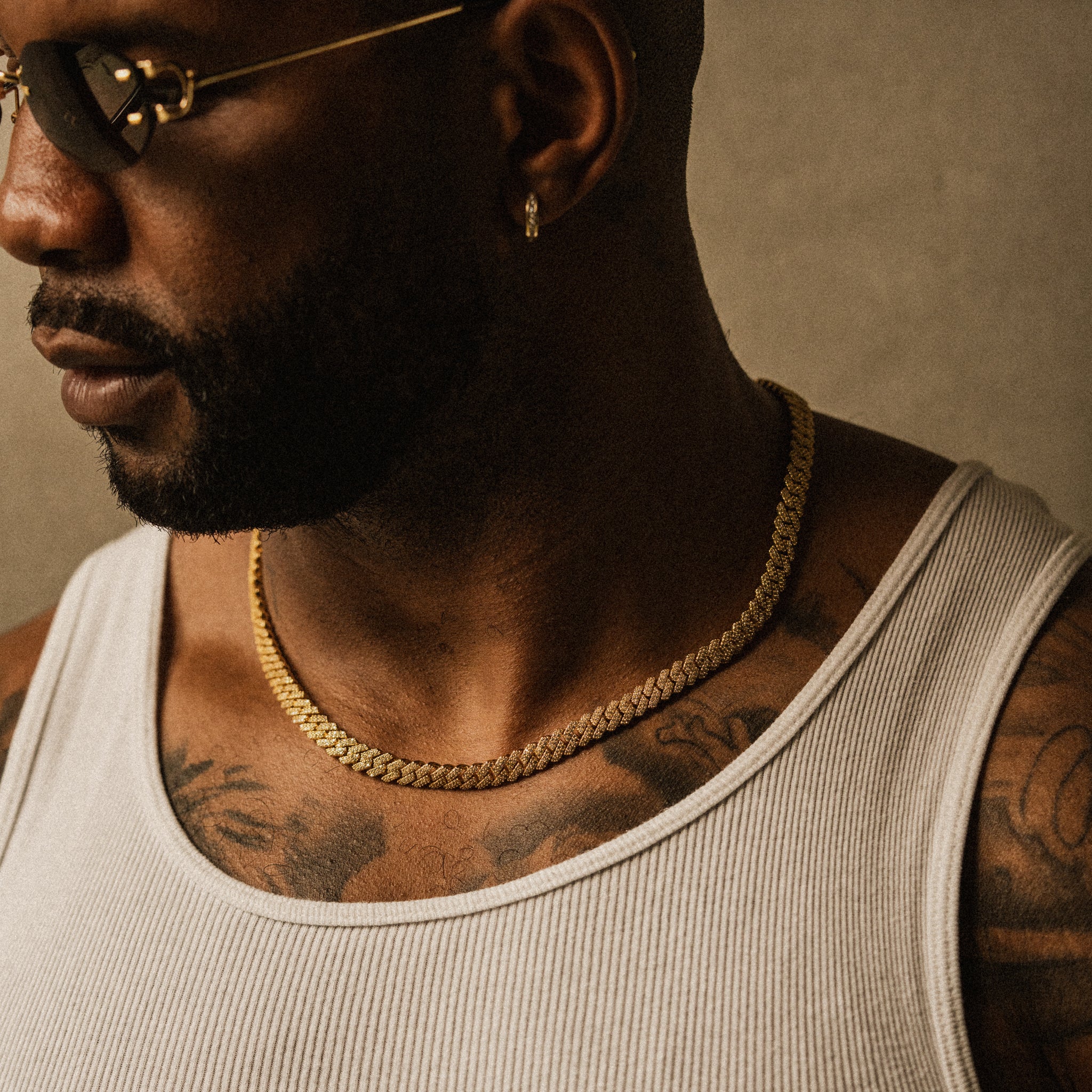 Prong Cuban Set (8mm) - Gold