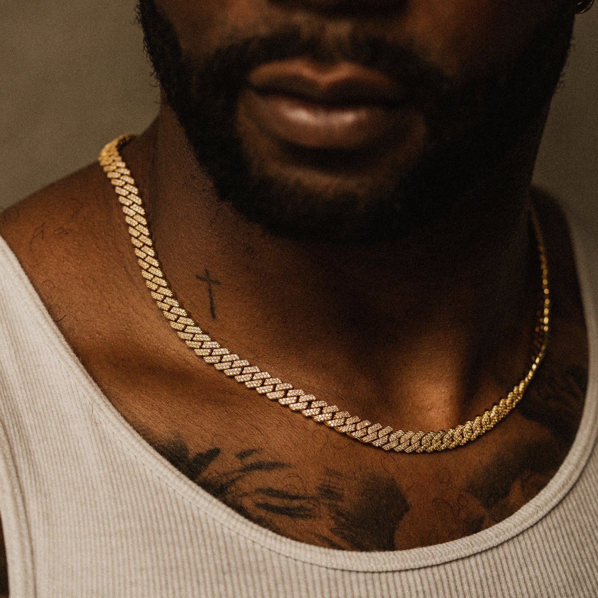 Prong Cuban Set (8mm) - Gold