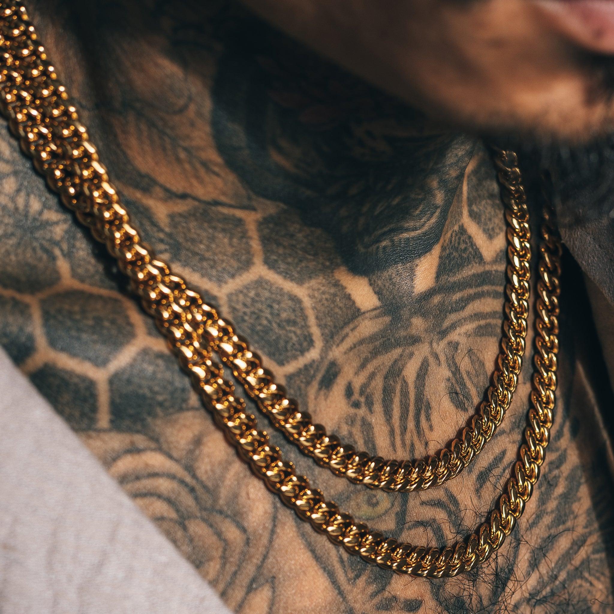Cuban Link Chain Stack (8mm) - Gold
