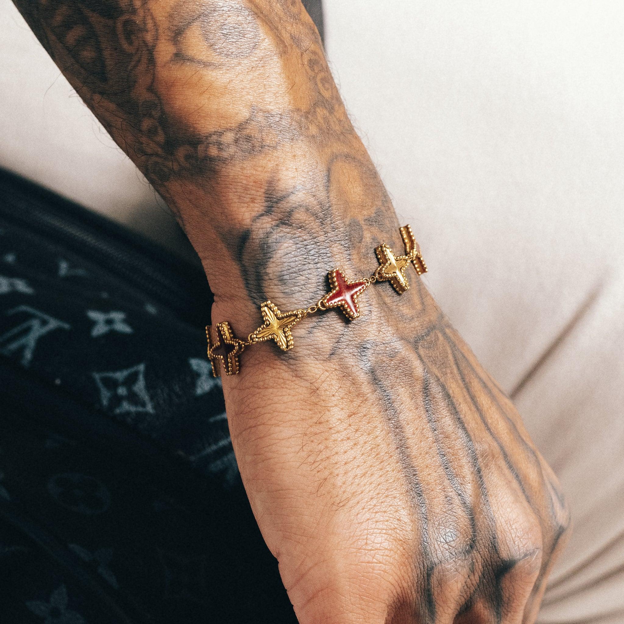 Crimson Clovero Bracelet - Gold