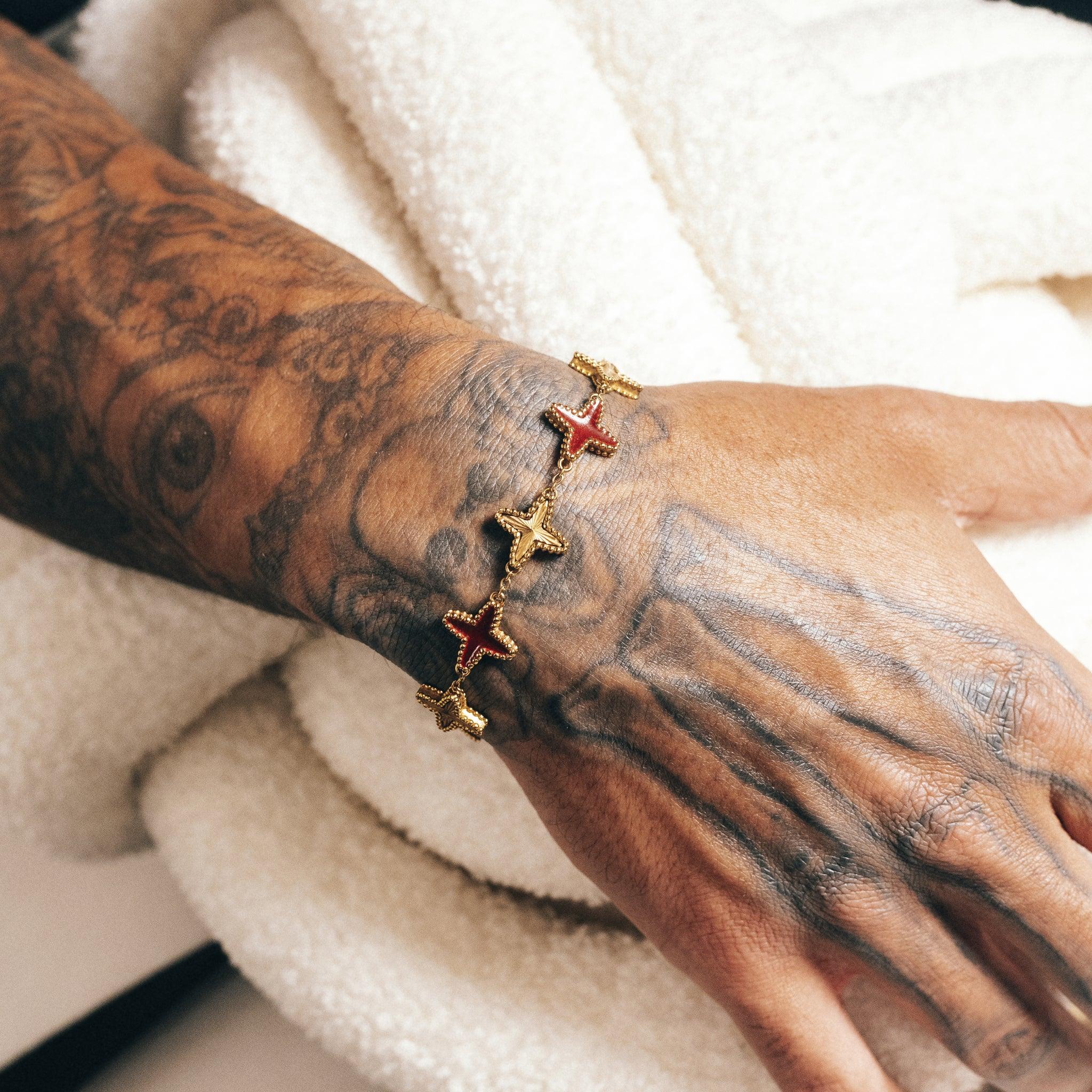Crimson Clovero Bracelet - Gold
