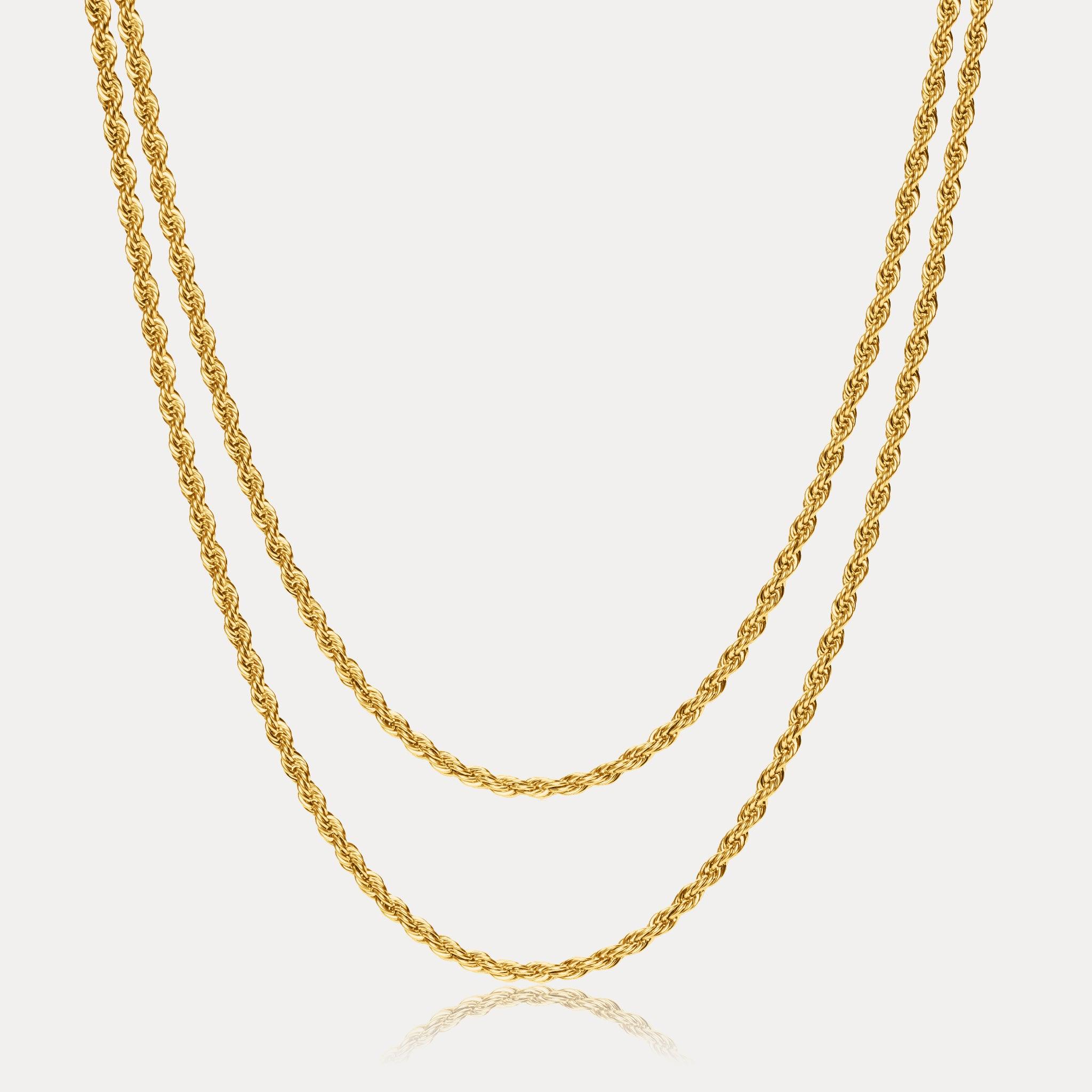 Rope Chain Stack (3mm) - Gold