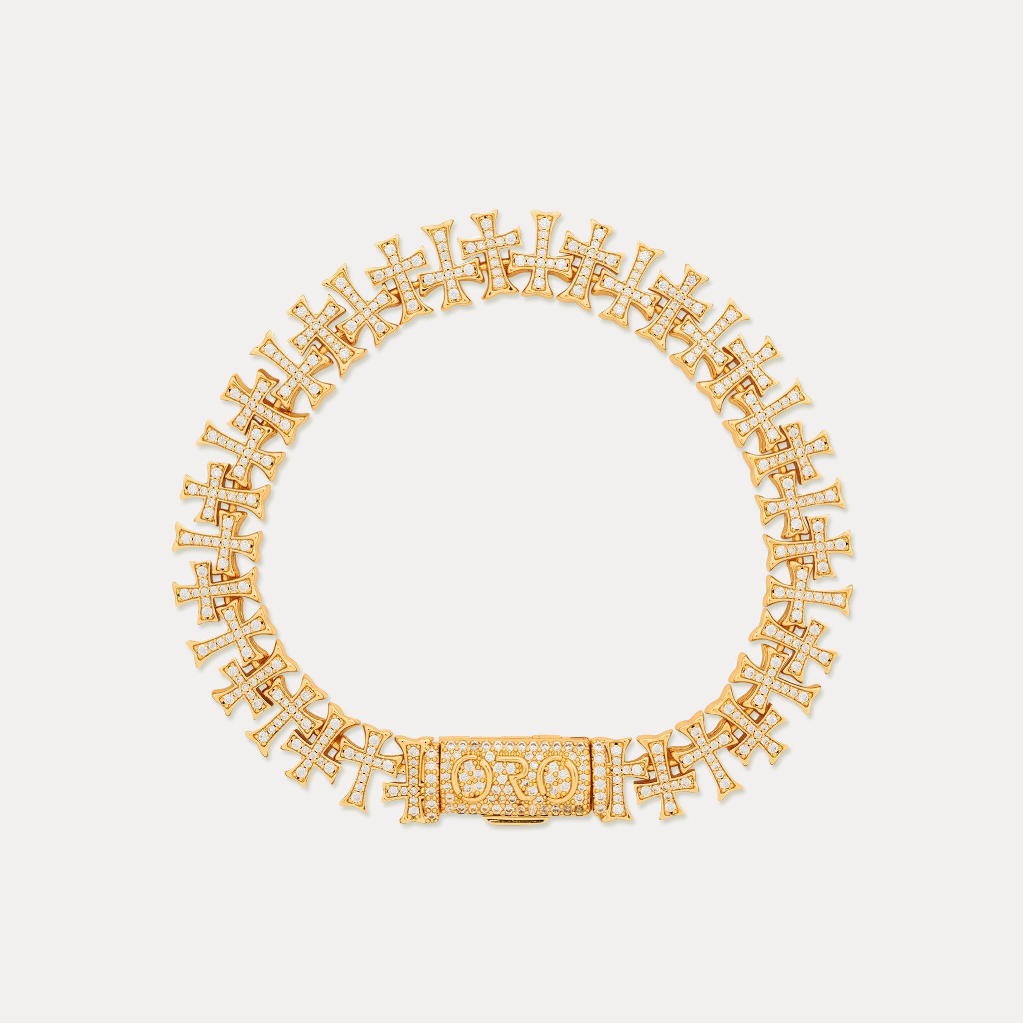 Cathedral Cross Bracelet - Gold