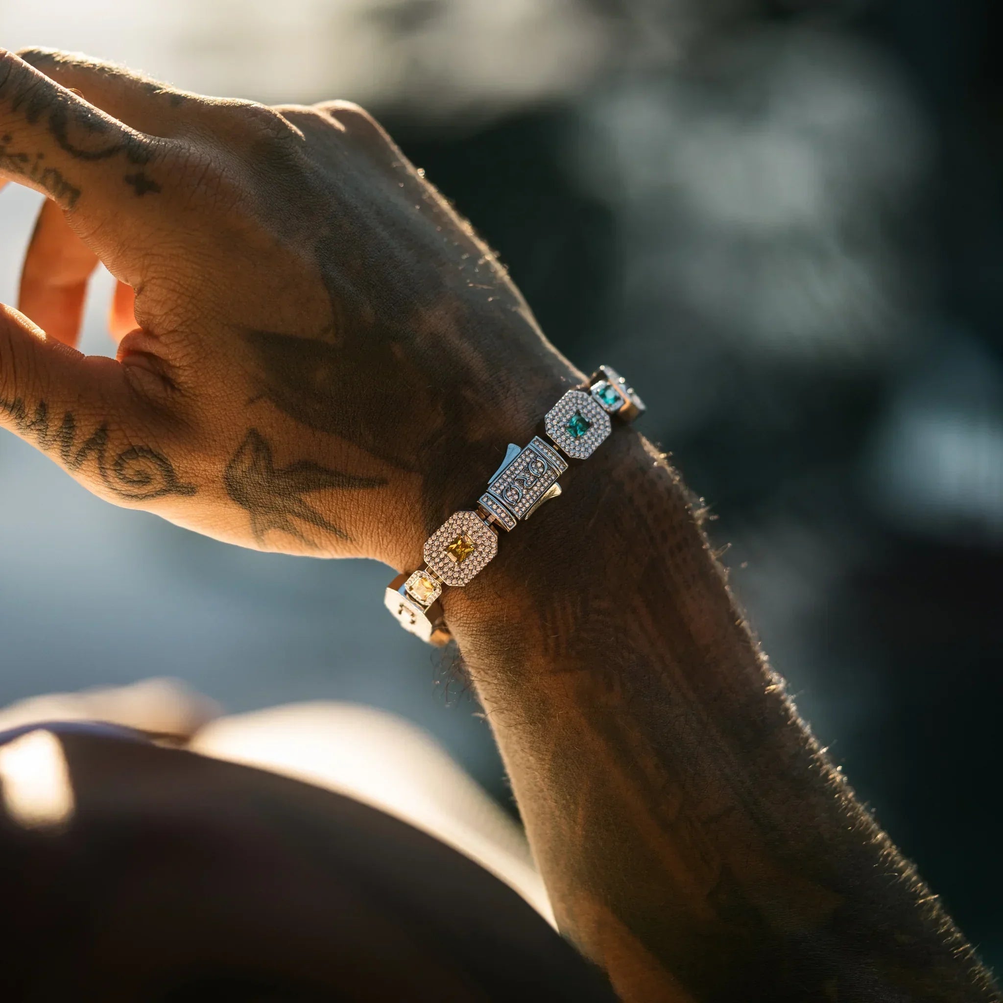 Echelon Gemstone Bracelet - Silver