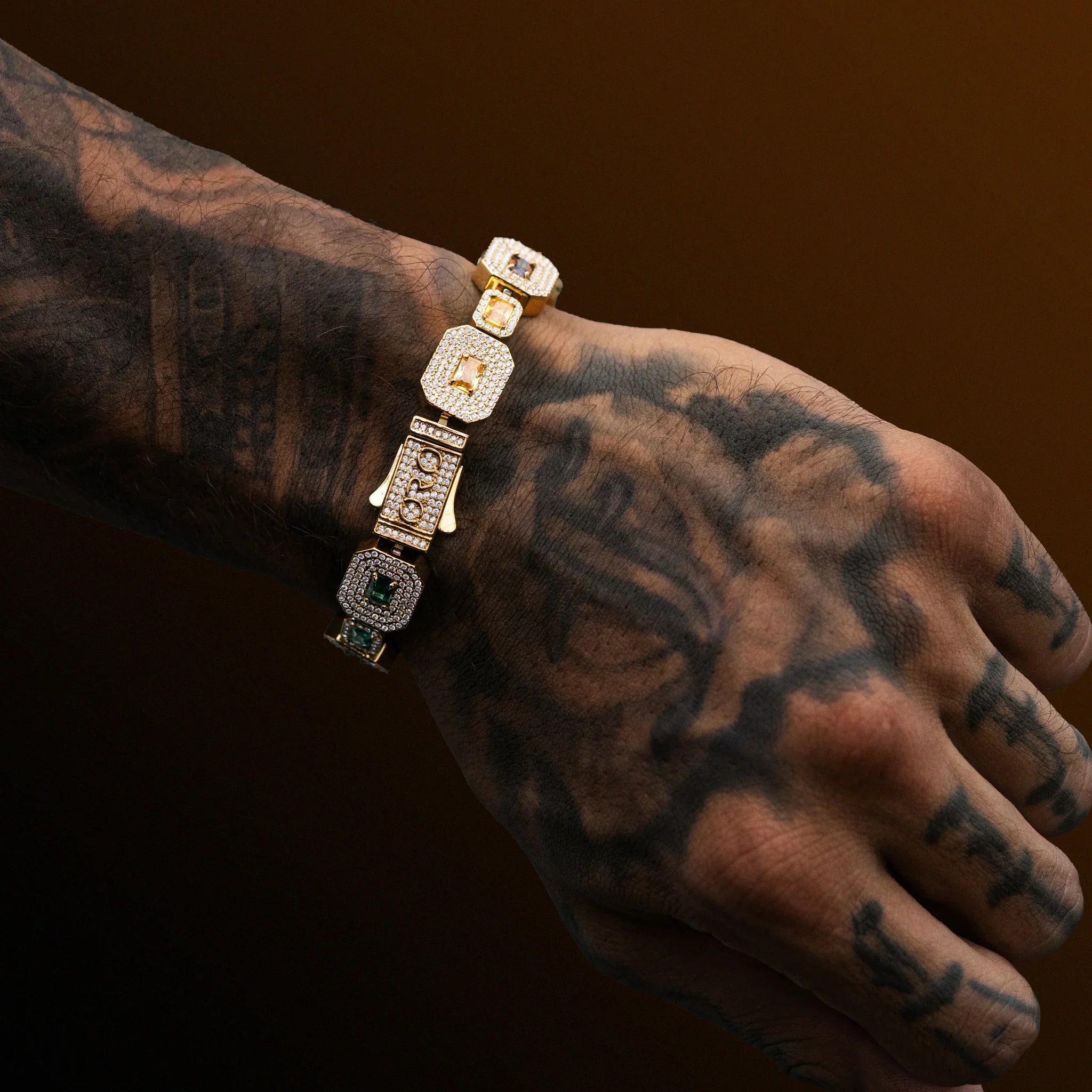 Echelon Gemstone Bracelet - Gold