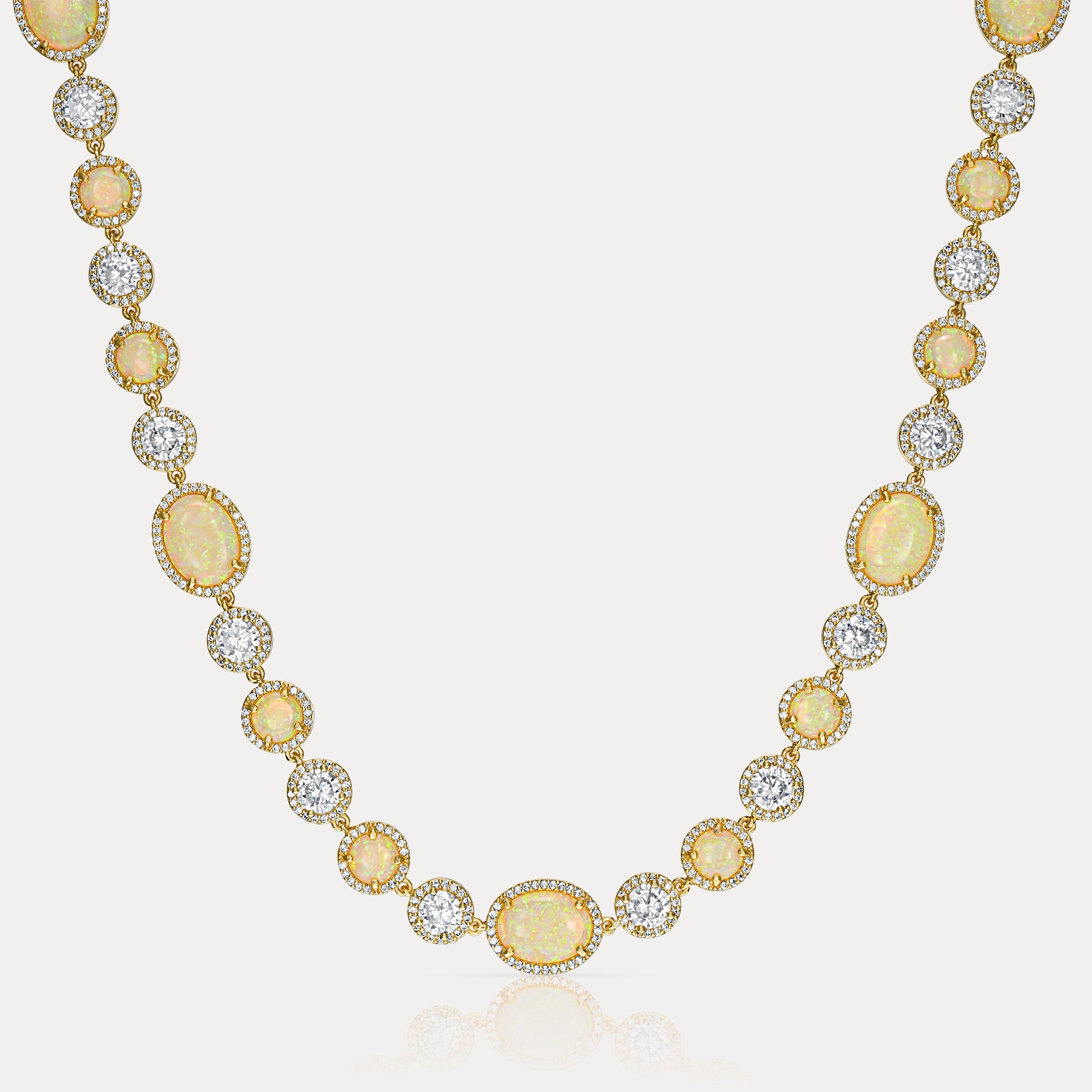 Inferno Opal Gemstone Chain - Gold
