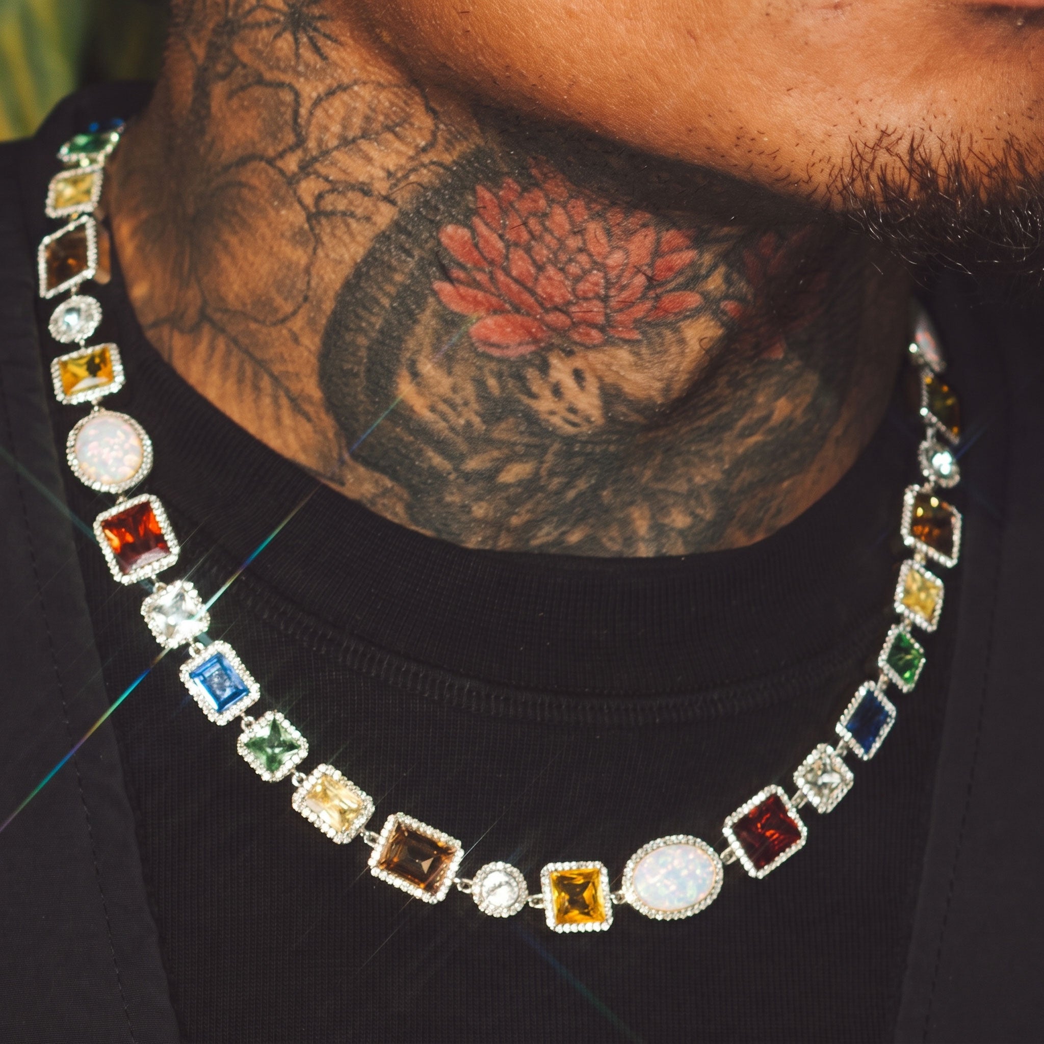 Motley Gemstone Chain - Silver