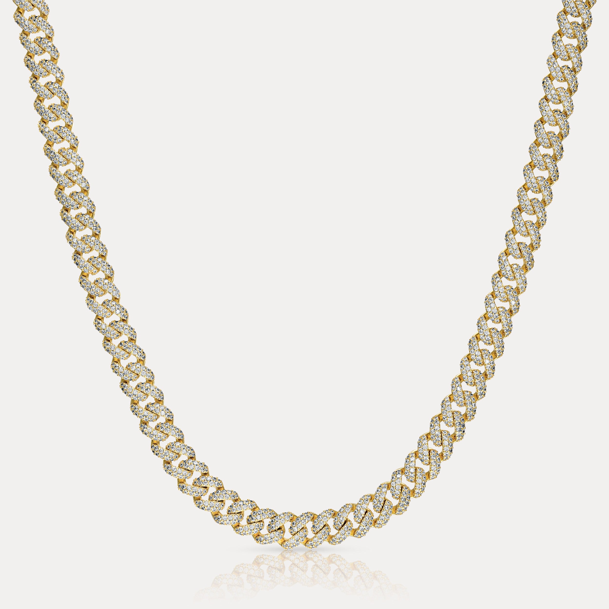 PavΓ© Cuban Chain (8mm) - Gold