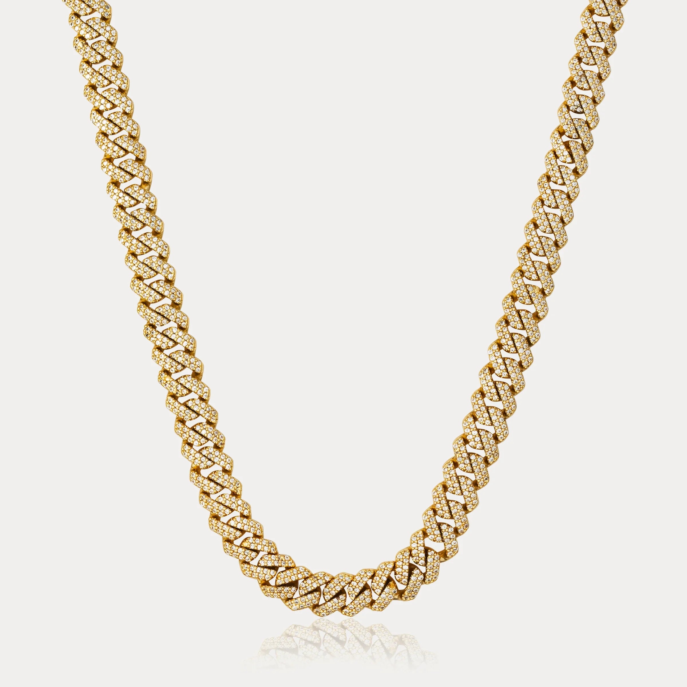 Prong Cuban Chain (8mm) - Gold