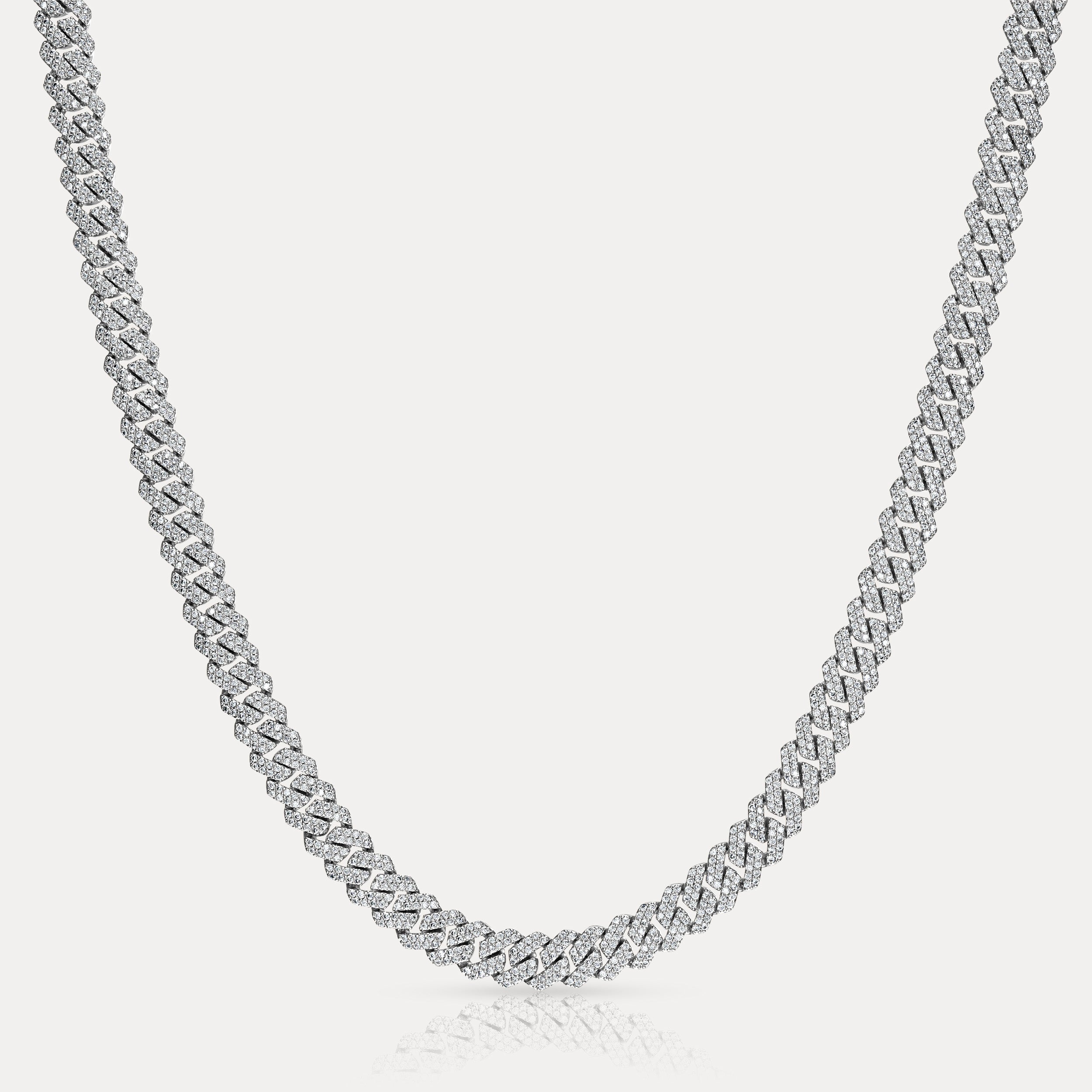 Prong Cuban Chain (8mm) - Silver