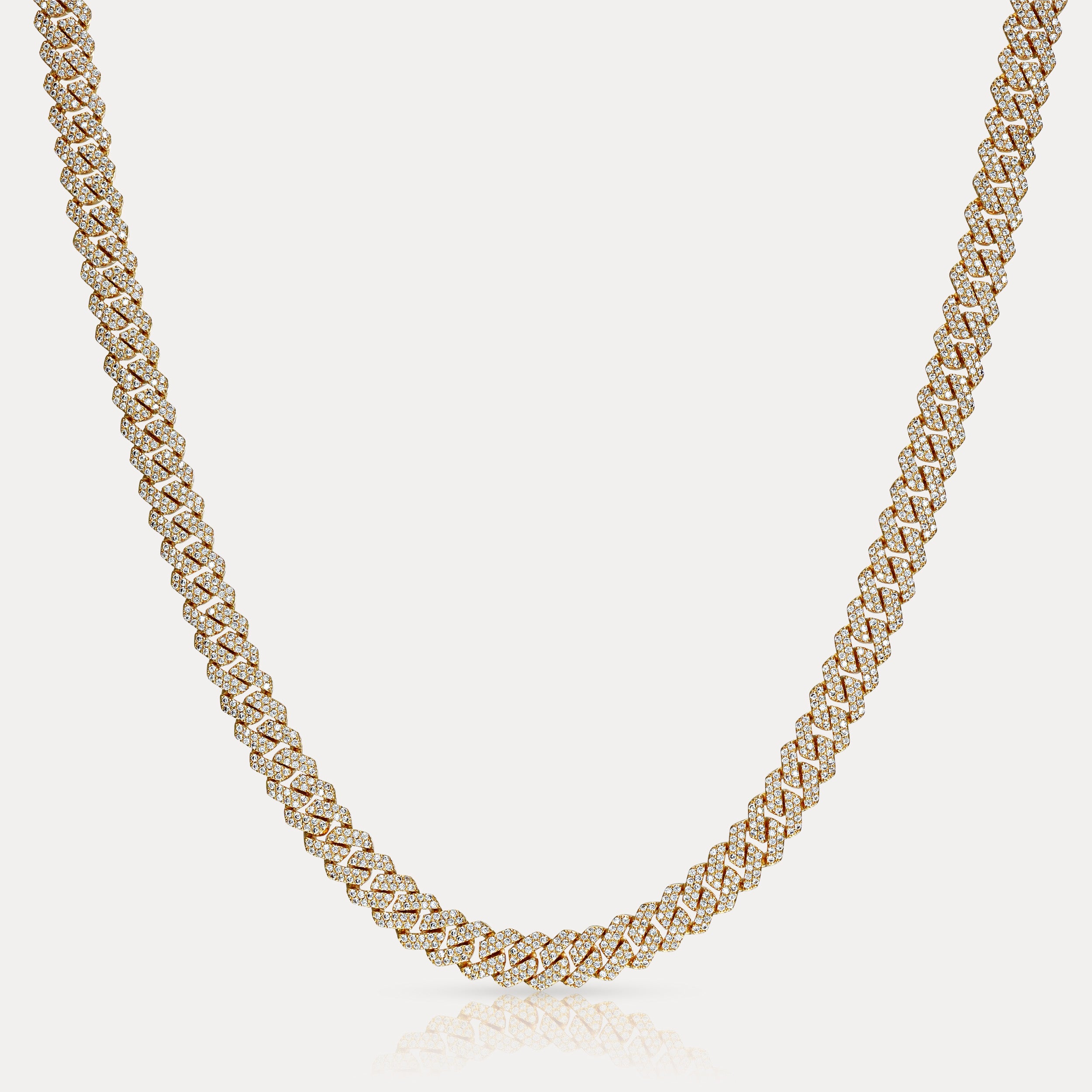 Prong Cuban Chain (8mm) - Gold