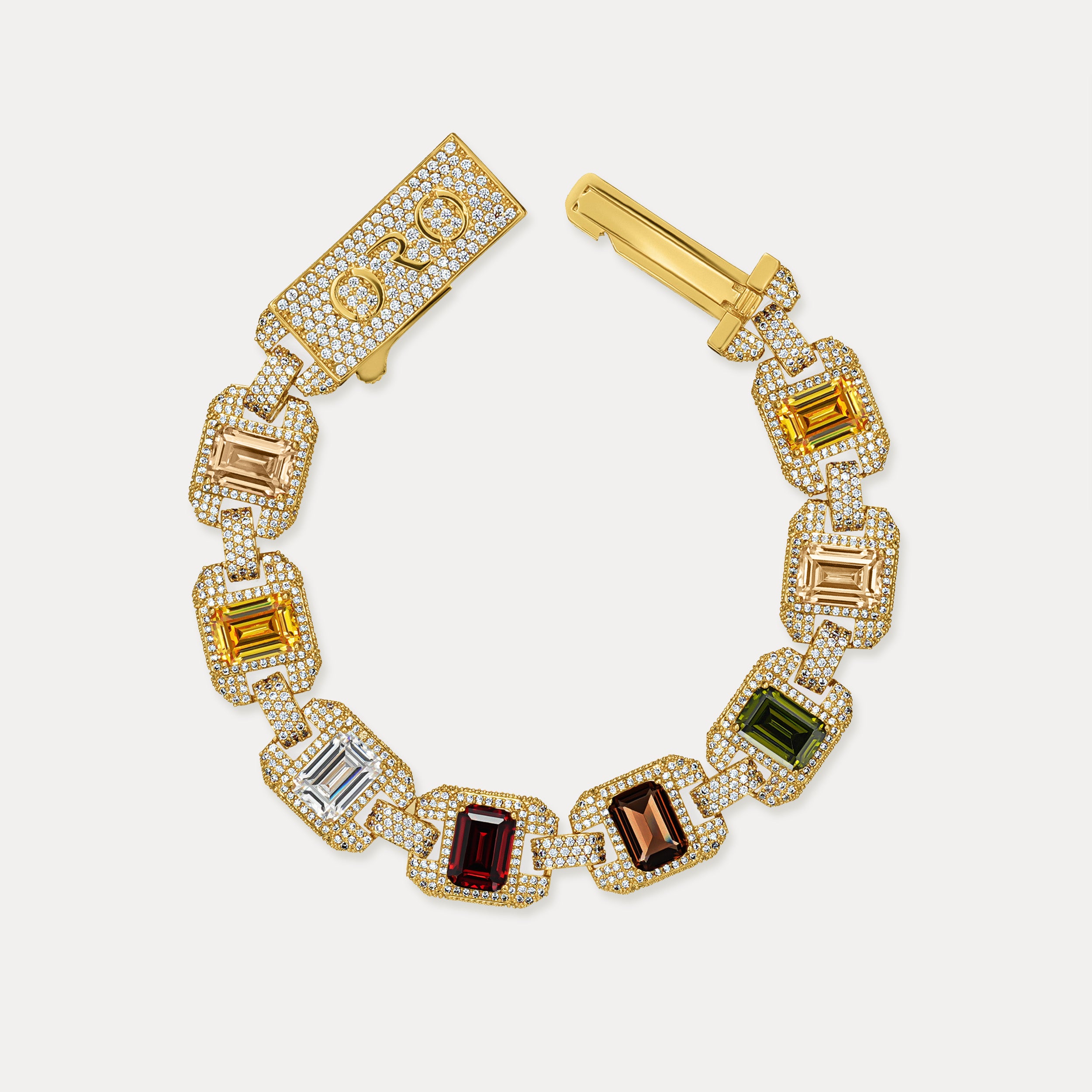 Riviera Gemstone Bracelet - Gold