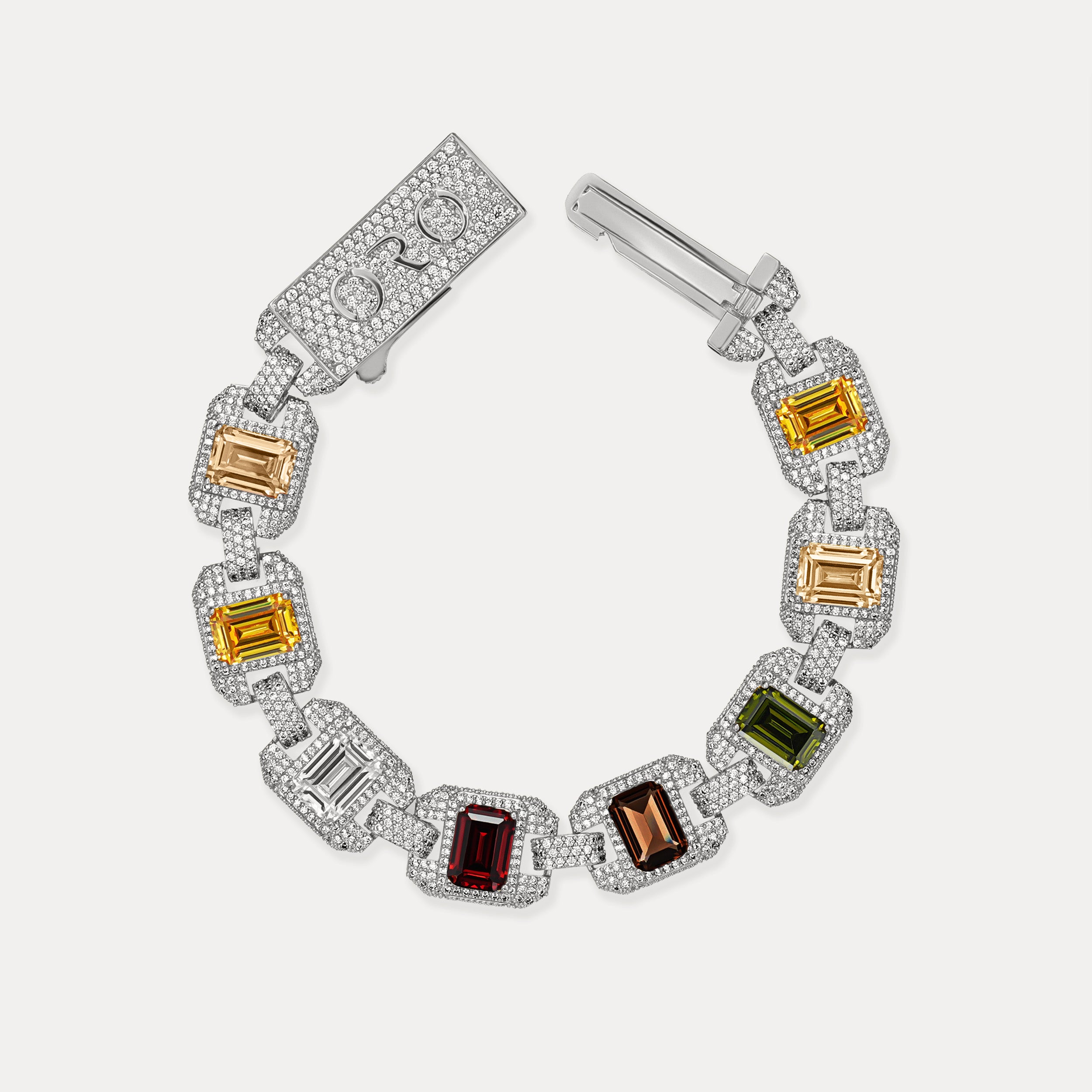 Riviera Gemstone Bracelet - Silver