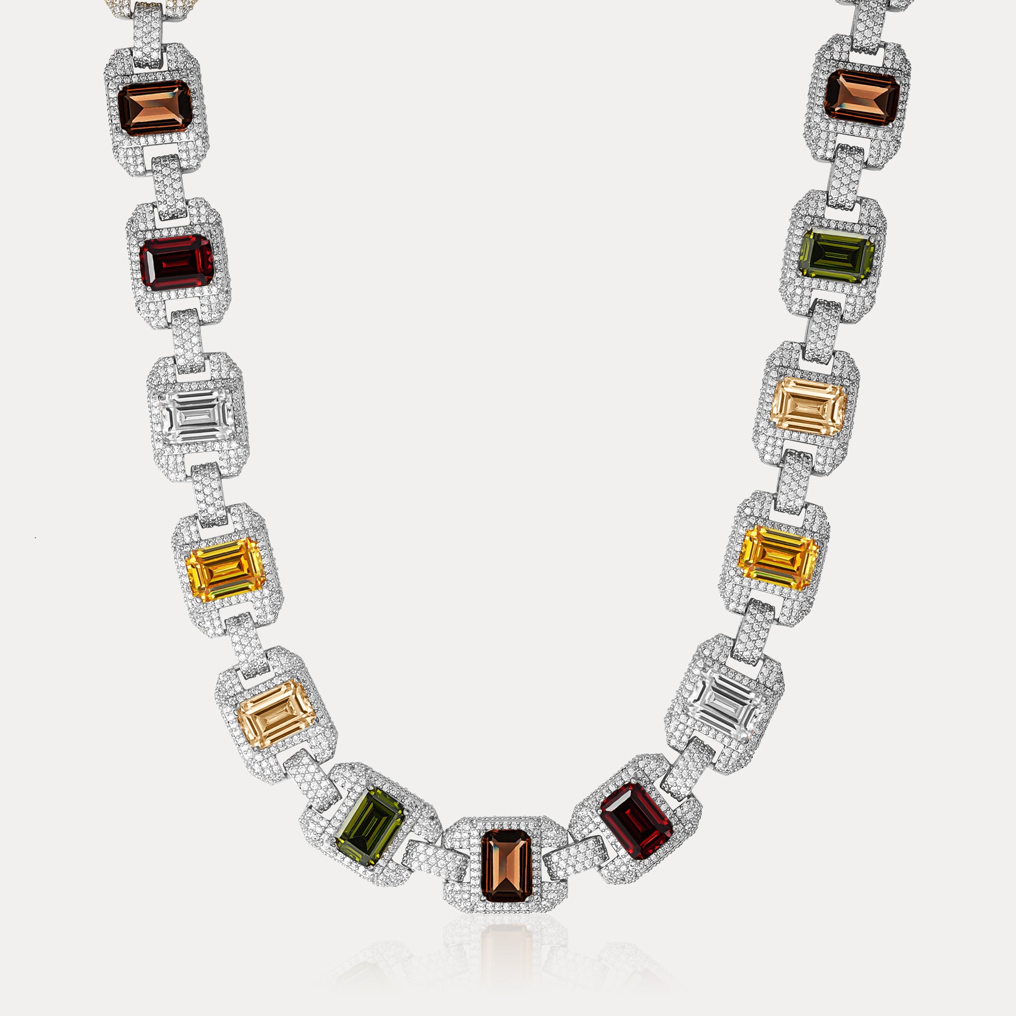 Riviera Gemstone Chain - Silver