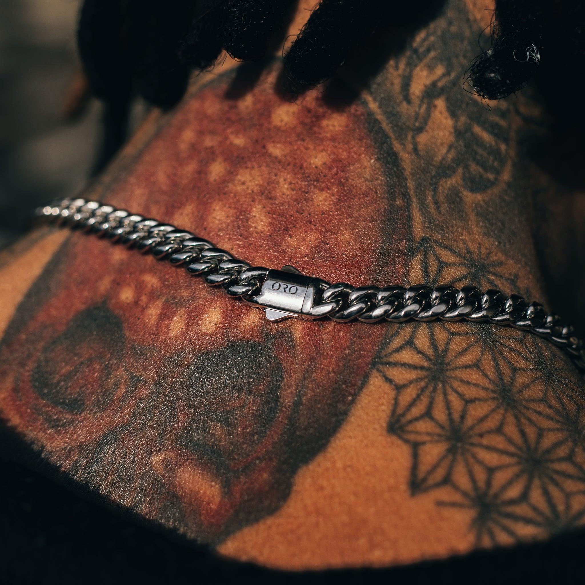 Cuban Link Chain Stack (8mm) - Silver