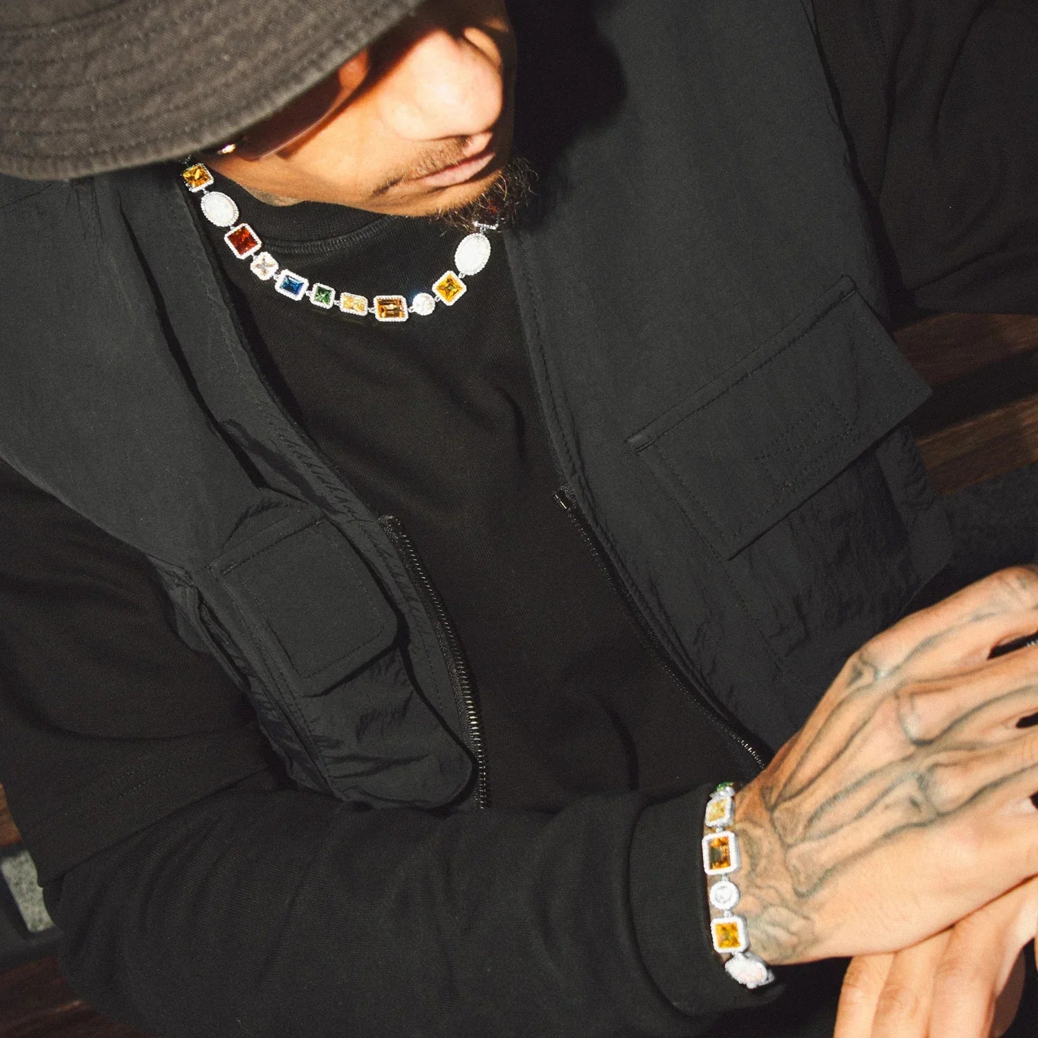 Motley Gemstone Bracelet - Silver