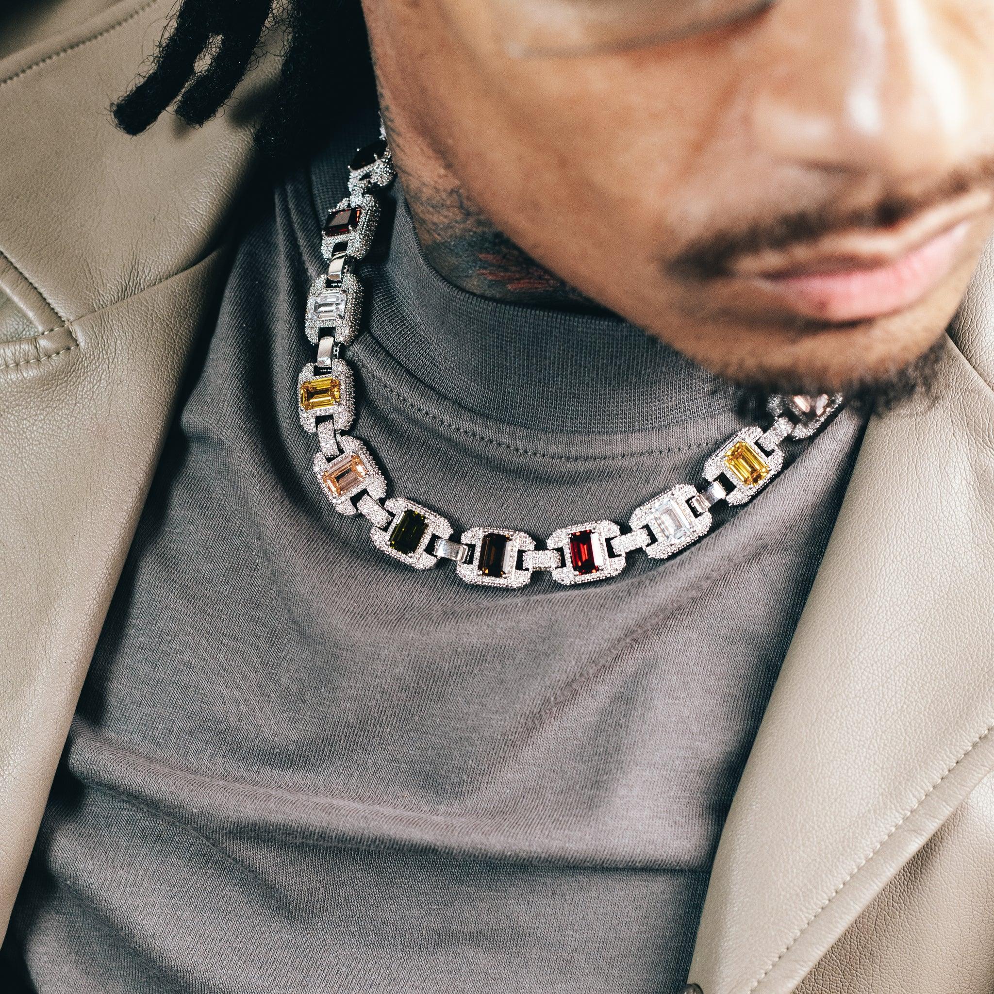 Riviera Gemstone Chain - Silver