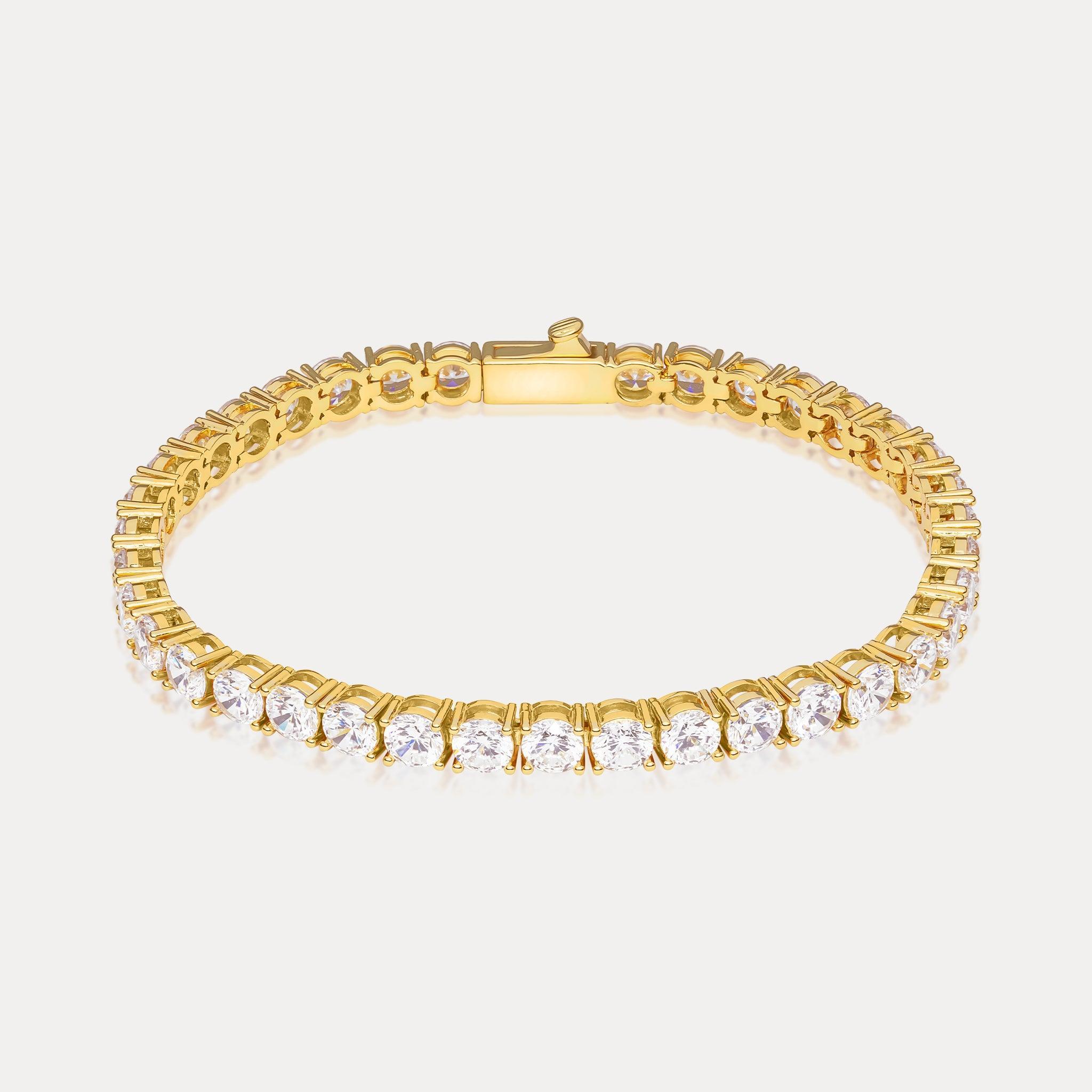 Amalfi Tennis Bracelet (5mm) - Gold - Hommes Oro