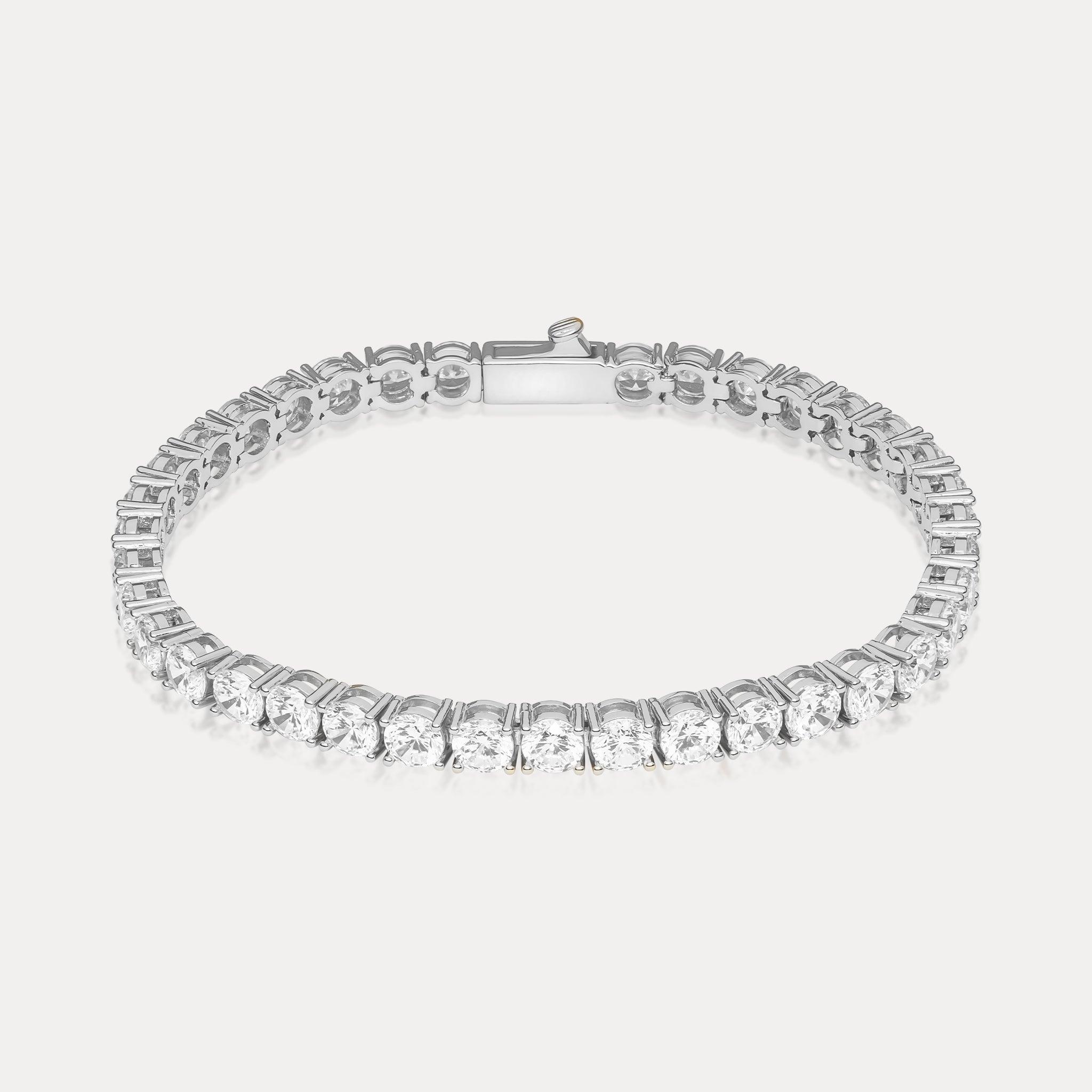 Amalfi Tennis Bracelet (5mm) - Silver - Hommes Oro