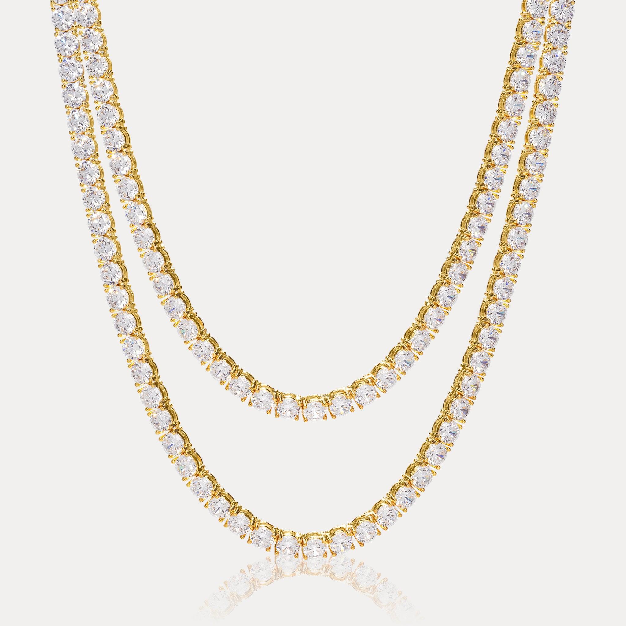 Amalfi Tennis Chain Stack (5mm) - Gold - Hommes Oro