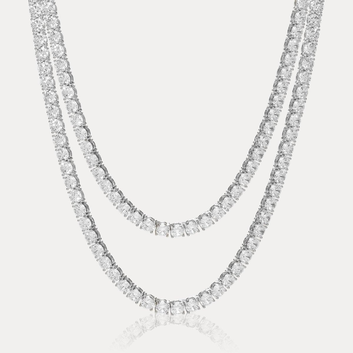 Amalfi Tennis Chain Stack (5mm) - Silver