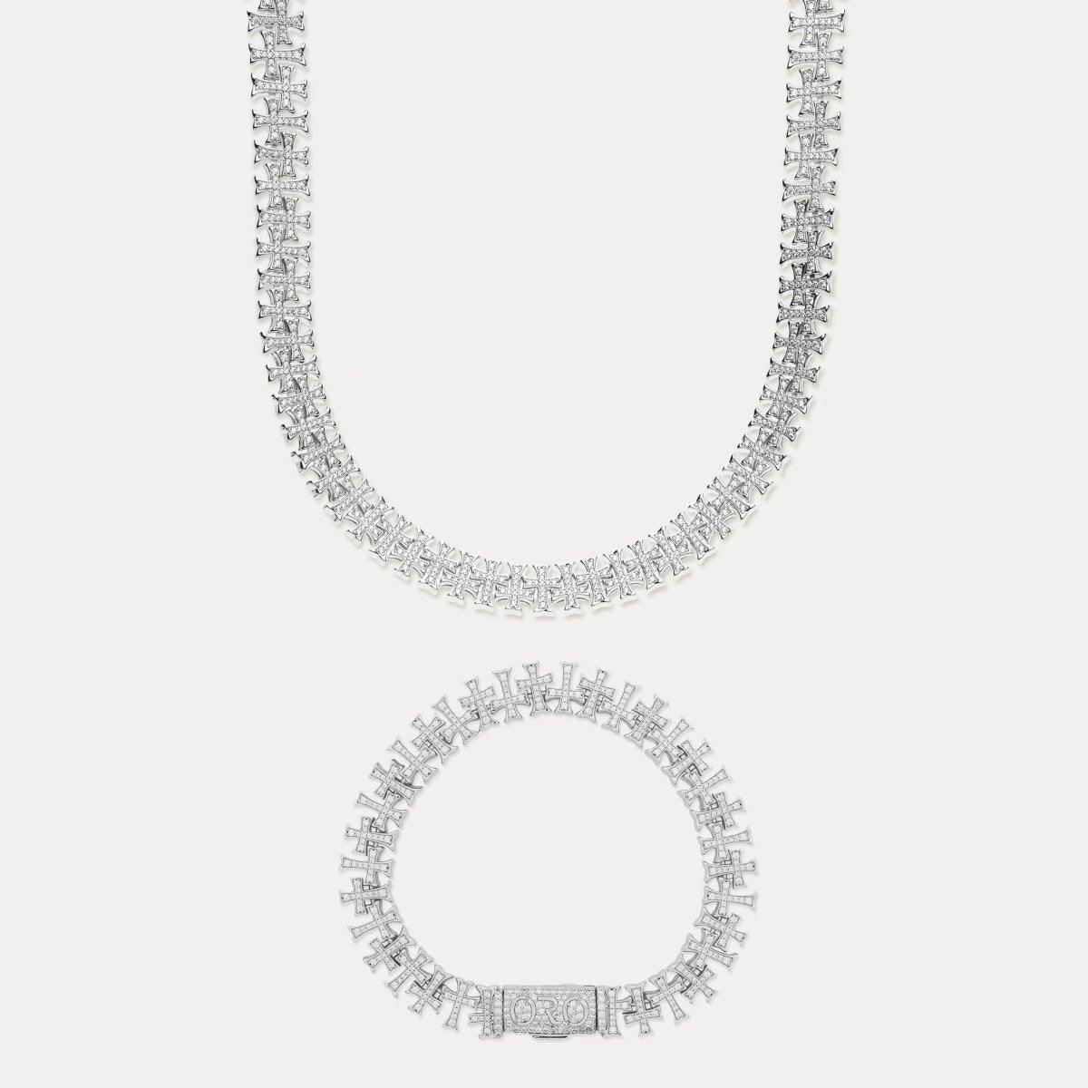 Cathedral Cross Set - Silver