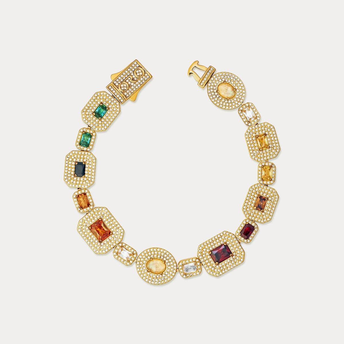 Echelon Gemstone Bracelet - Gold