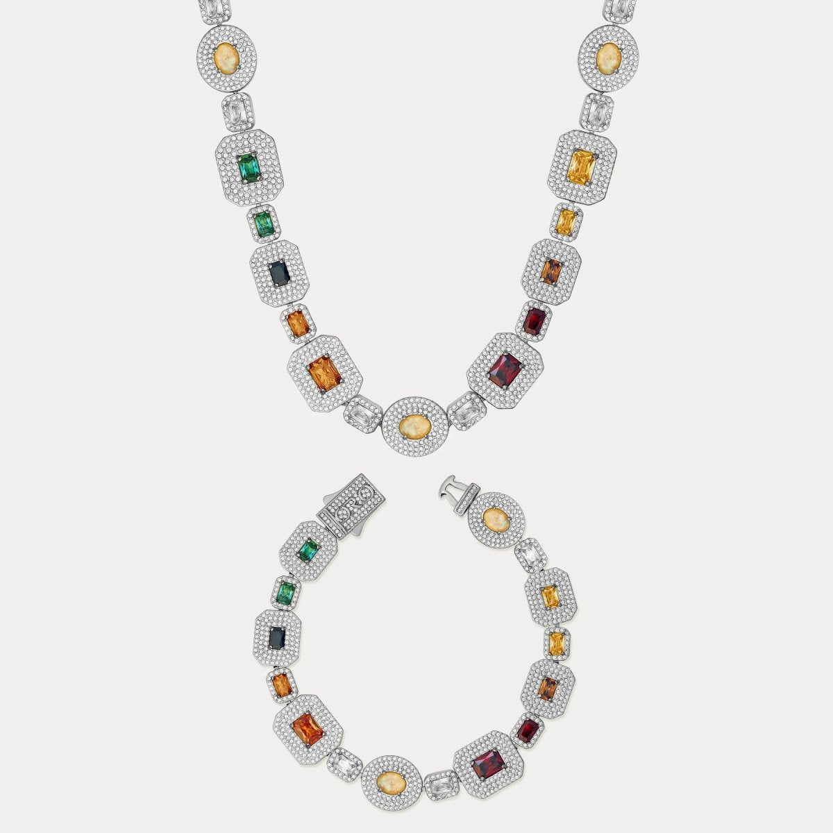 Echelon Gemstone Set - Silver