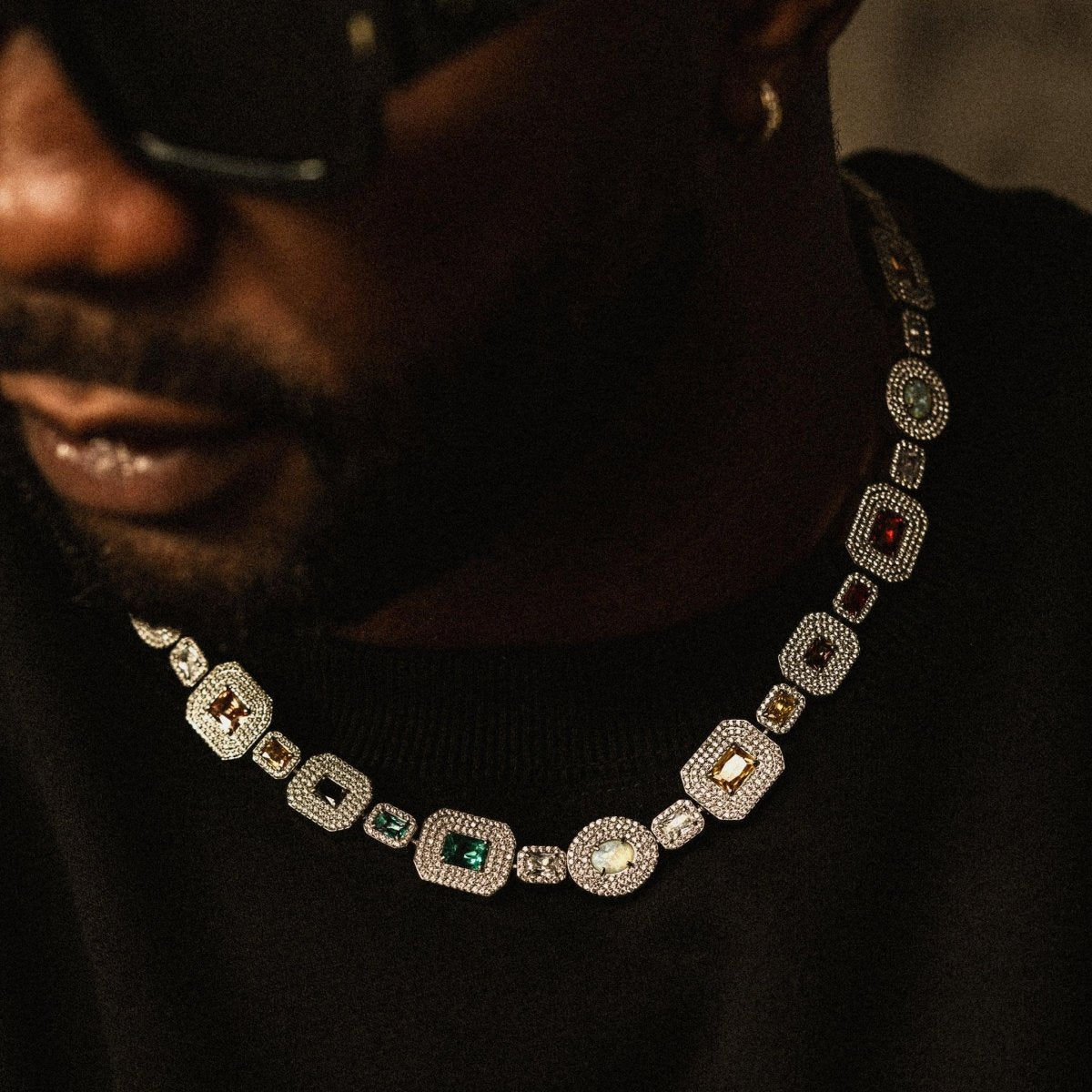 Echelon Gemstone Chain - Silver