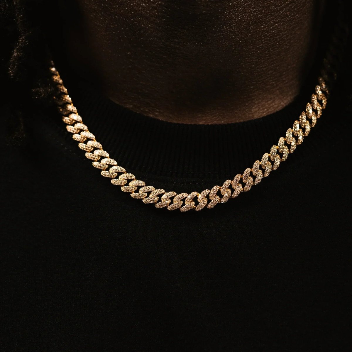 PavΓ© Cuban Chain (8mm) - Gold