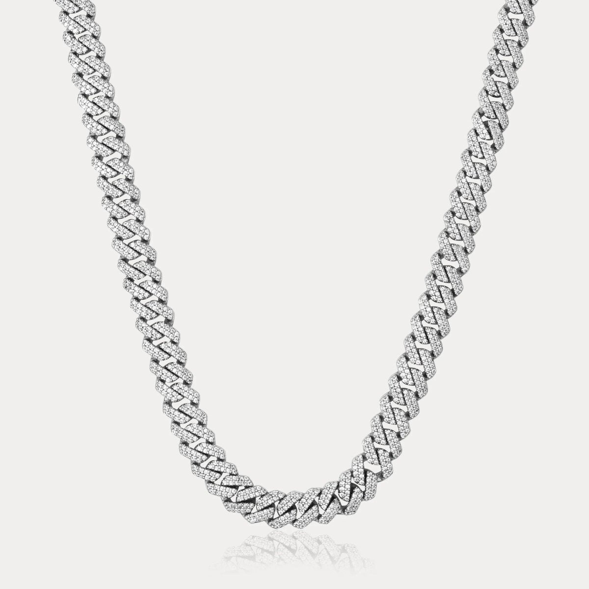 Prong Cuban Chain (8mm) - Silver