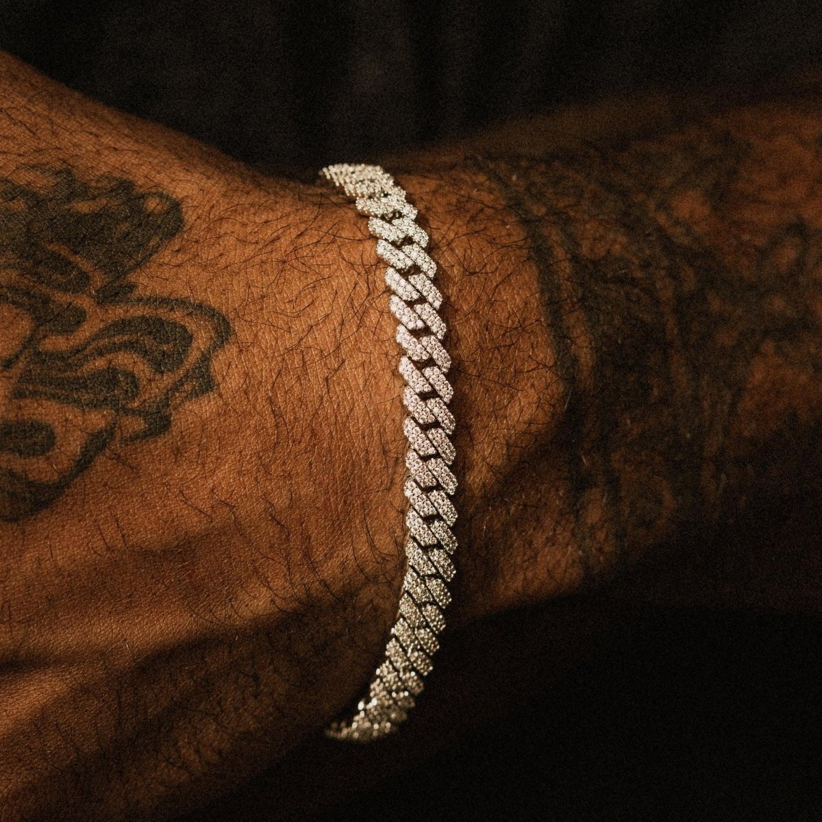 Prong Cuban Bracelet (8mm) - Silver