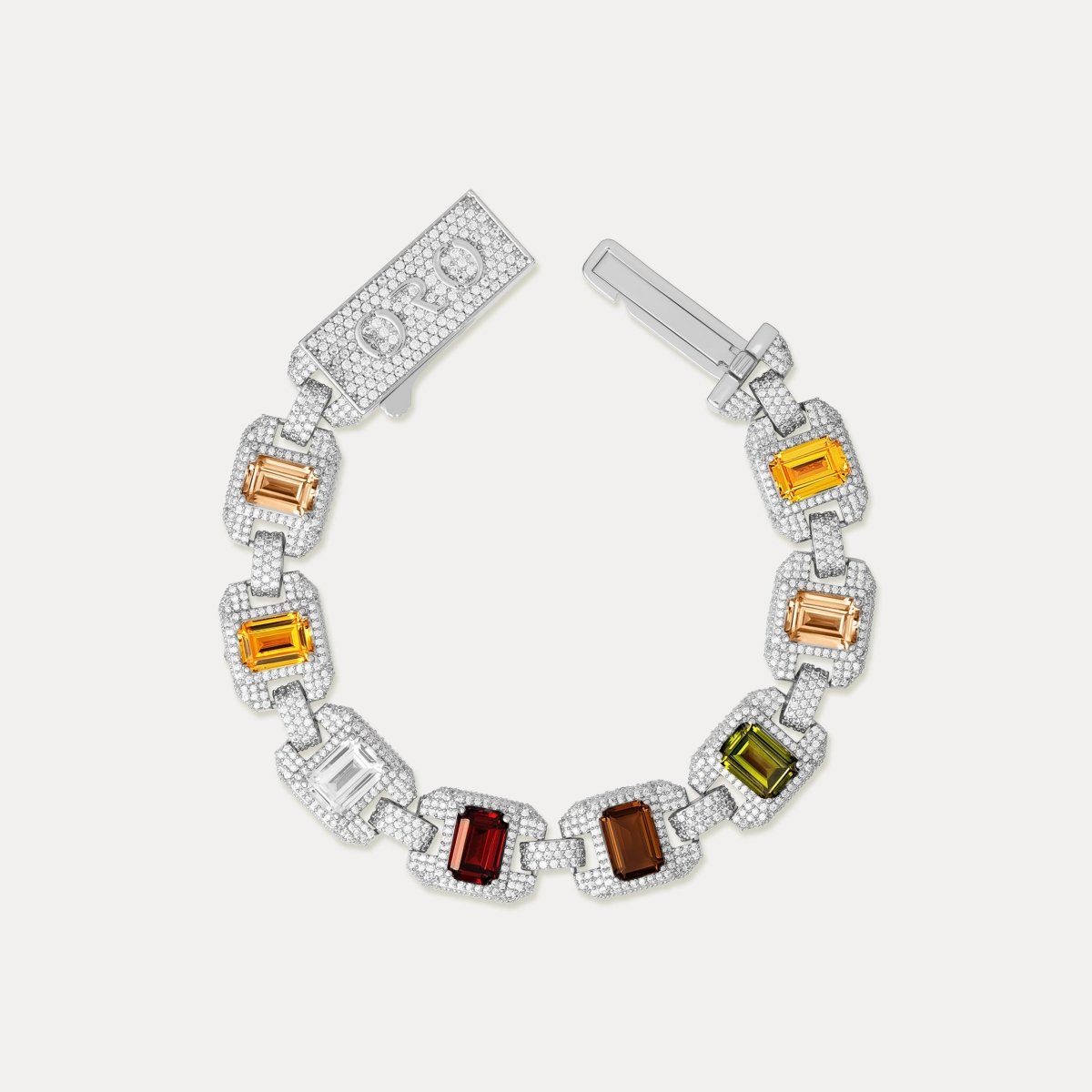 Riviera Gemstone Bracelet - Silver