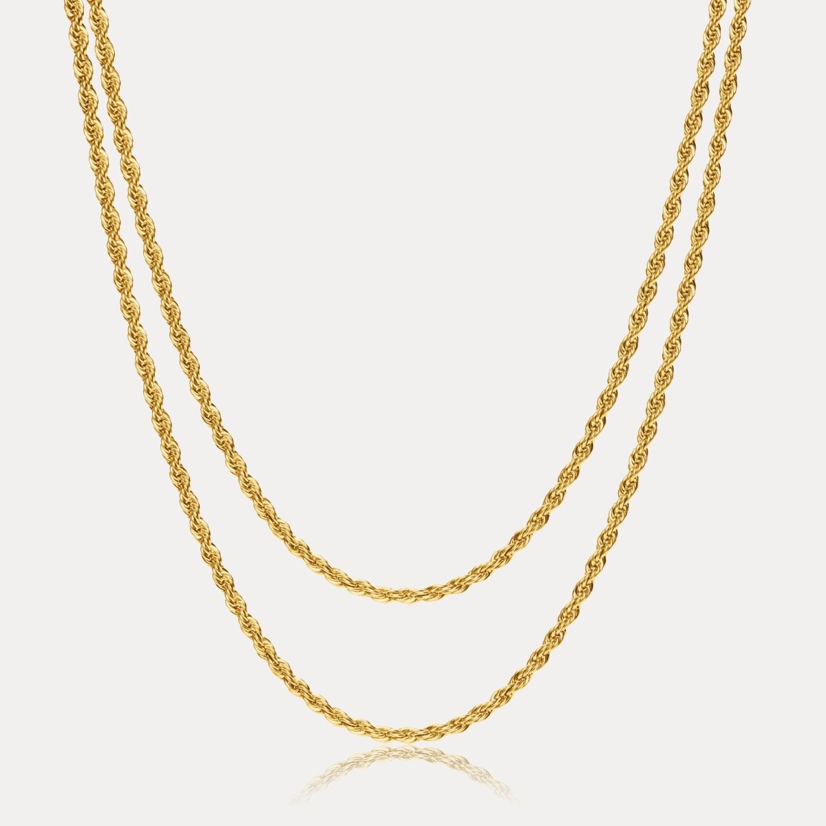 Rope Chain Stack (3mm) - Gold