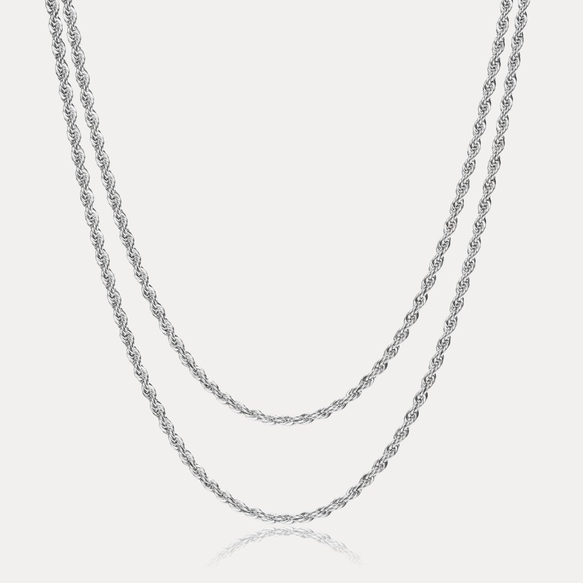 Rope Chain Stack (3mm) - Silver