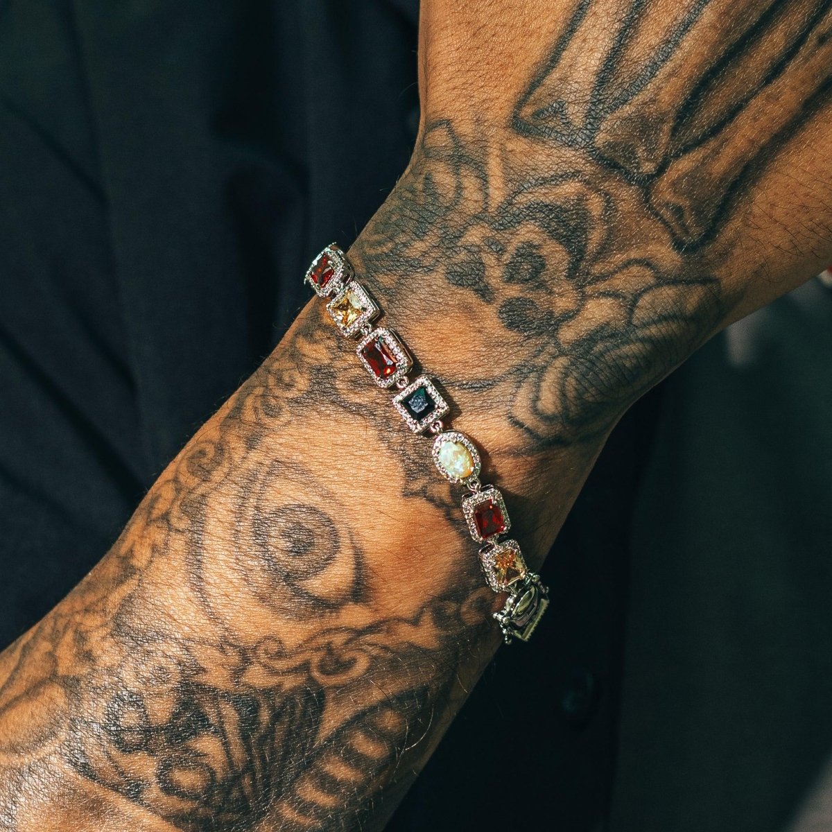 Royal Gemstone Bracelet - Silver