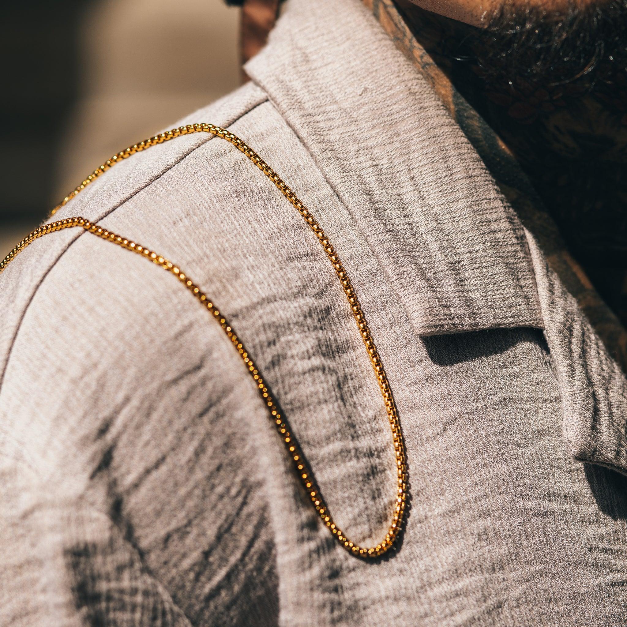 Venetian Box Chain Stack (3mm) - Gold - Hommes Oro