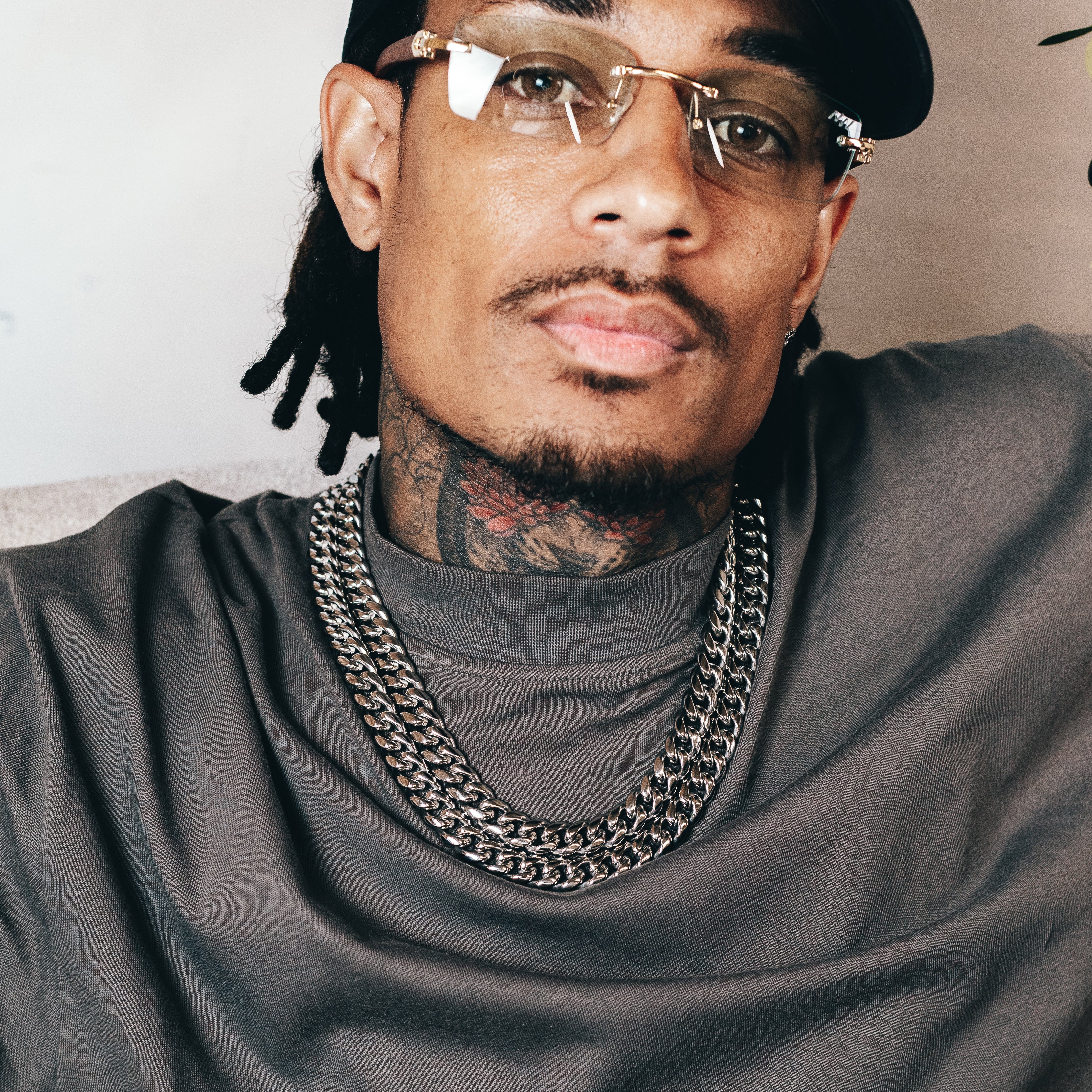 Cuban Link Chain Stack (12mm) - Silver