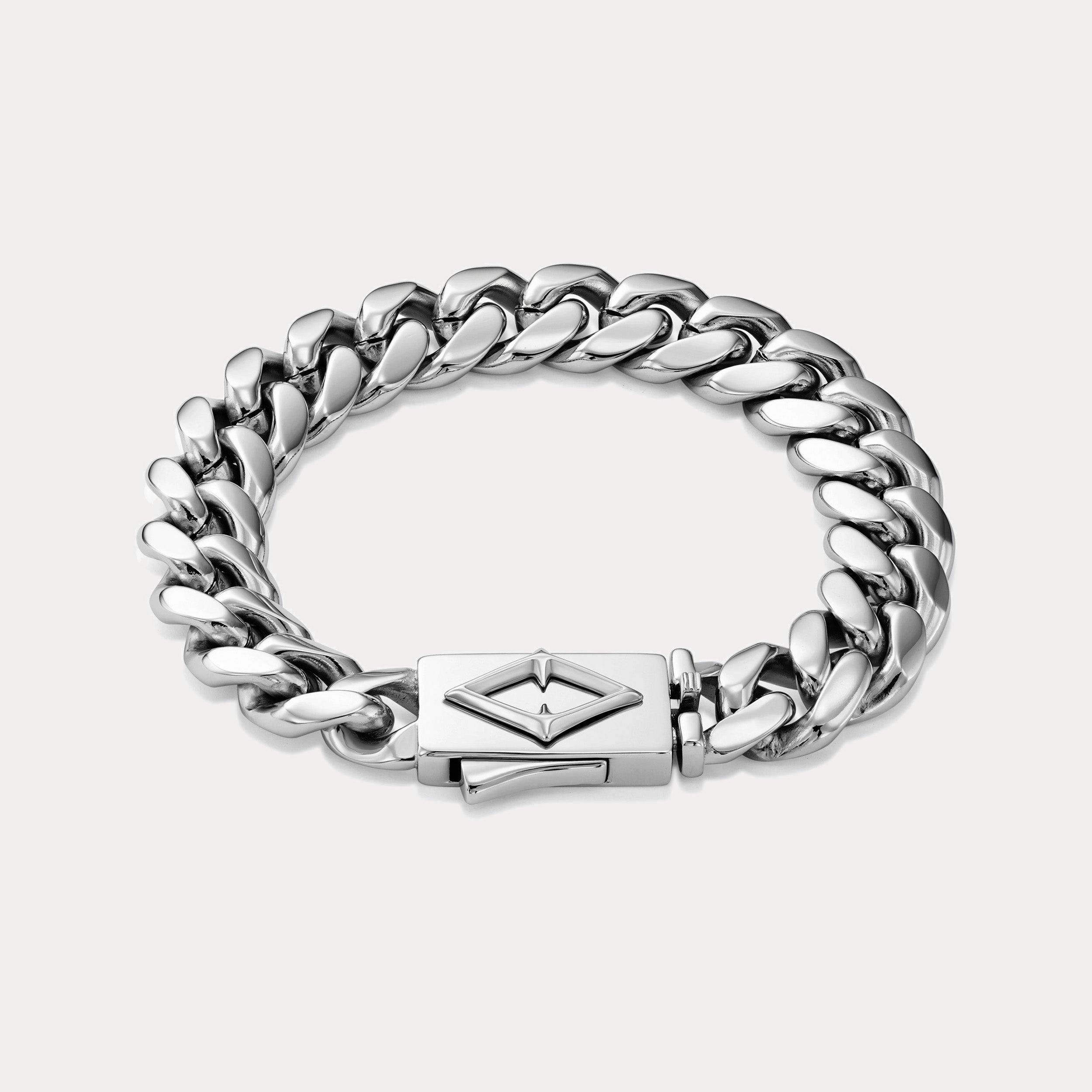 Cuban Link Bracelet (12mm) - Silver